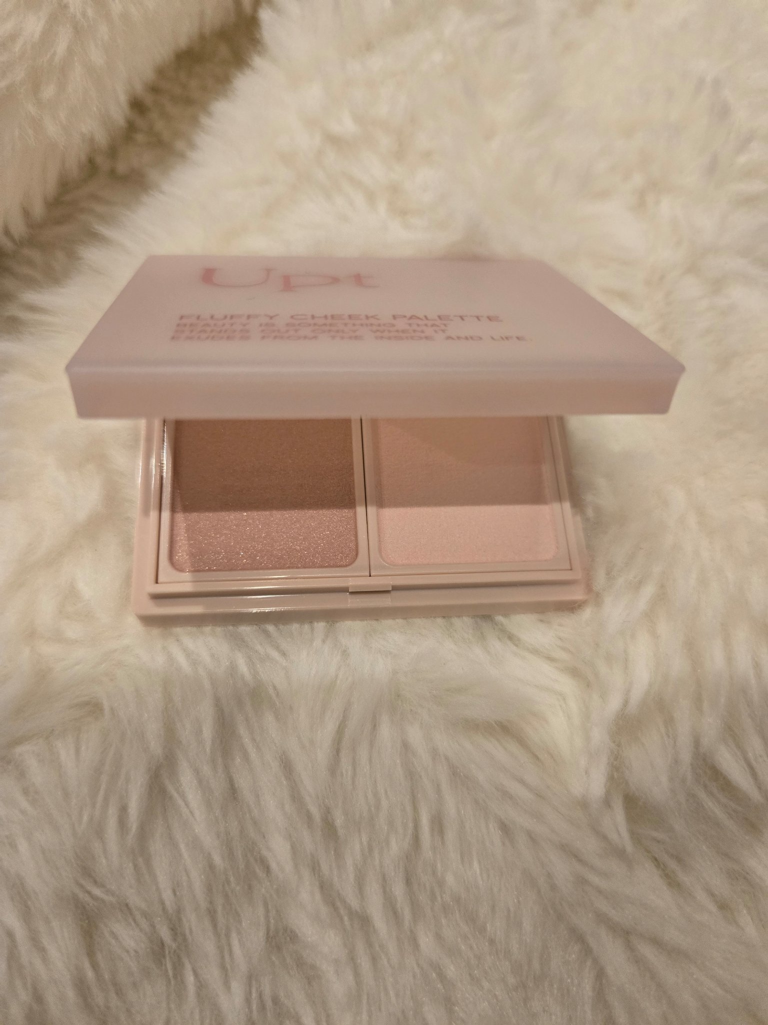 Upt FLUFFY CHEEK PALETTE  01 calm beach（カームビーチ）/Upt/パウダーチークを使ったクチコミ（2枚目）