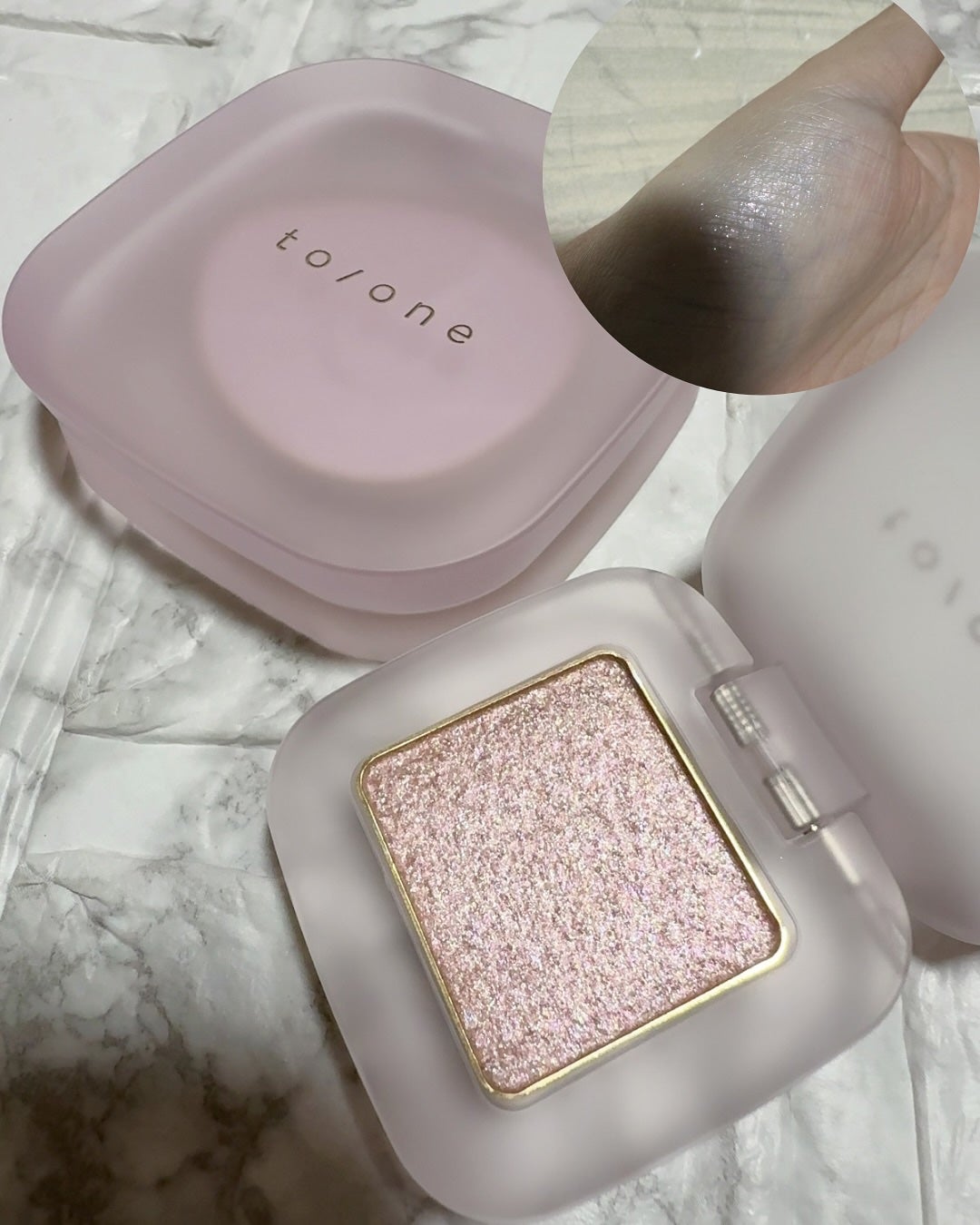 トーン ペタル フロート ブラッシュ/to/one/パウダーチークを使ったクチコミ(3枚目)