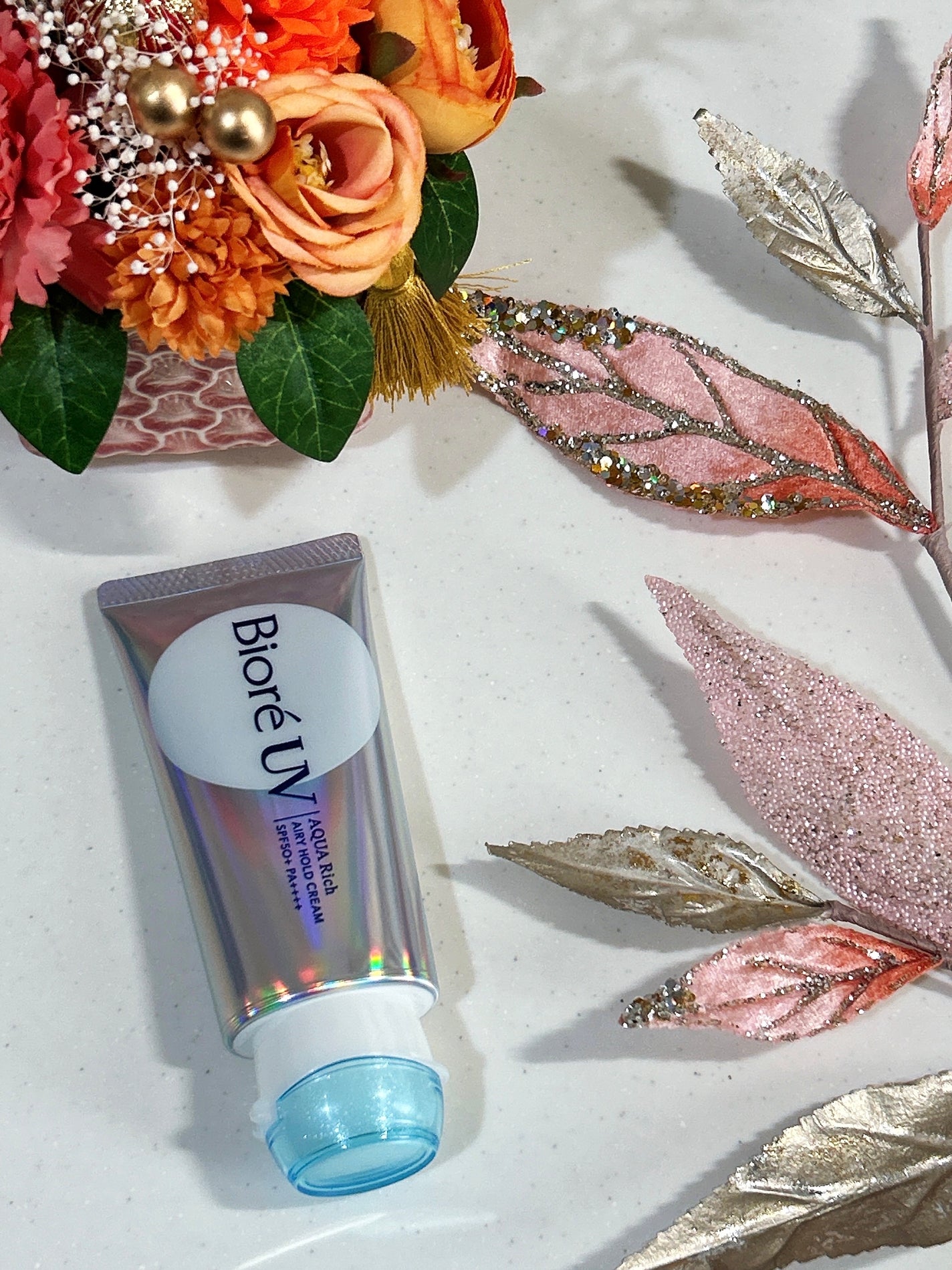 アクアリッチ エアリーホールドクリーム(呼吸感ベールUV)/ビオレ/日焼け止めクリームを使ったクチコミ(1枚目)