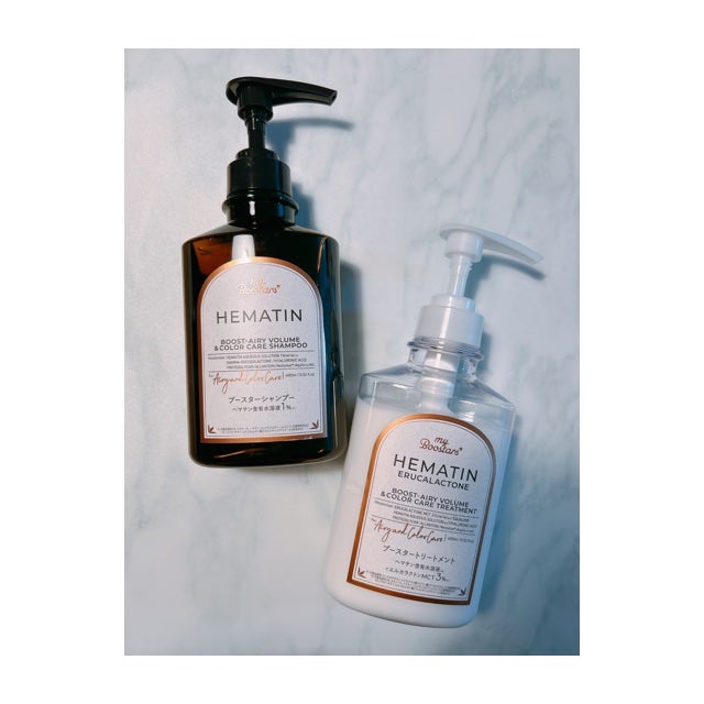 ヘマチン ブースター シャンプー /トリートメント ペアー&ムスクの香り/マイブースターズ/市販シャンプーを使ったクチコミ(1枚目)