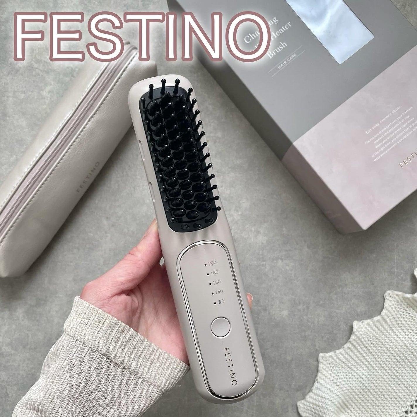 充電式 スタイリング ヒーターブラシ/FESTINO/ヒートブラシを使ったクチコミ(1枚目)