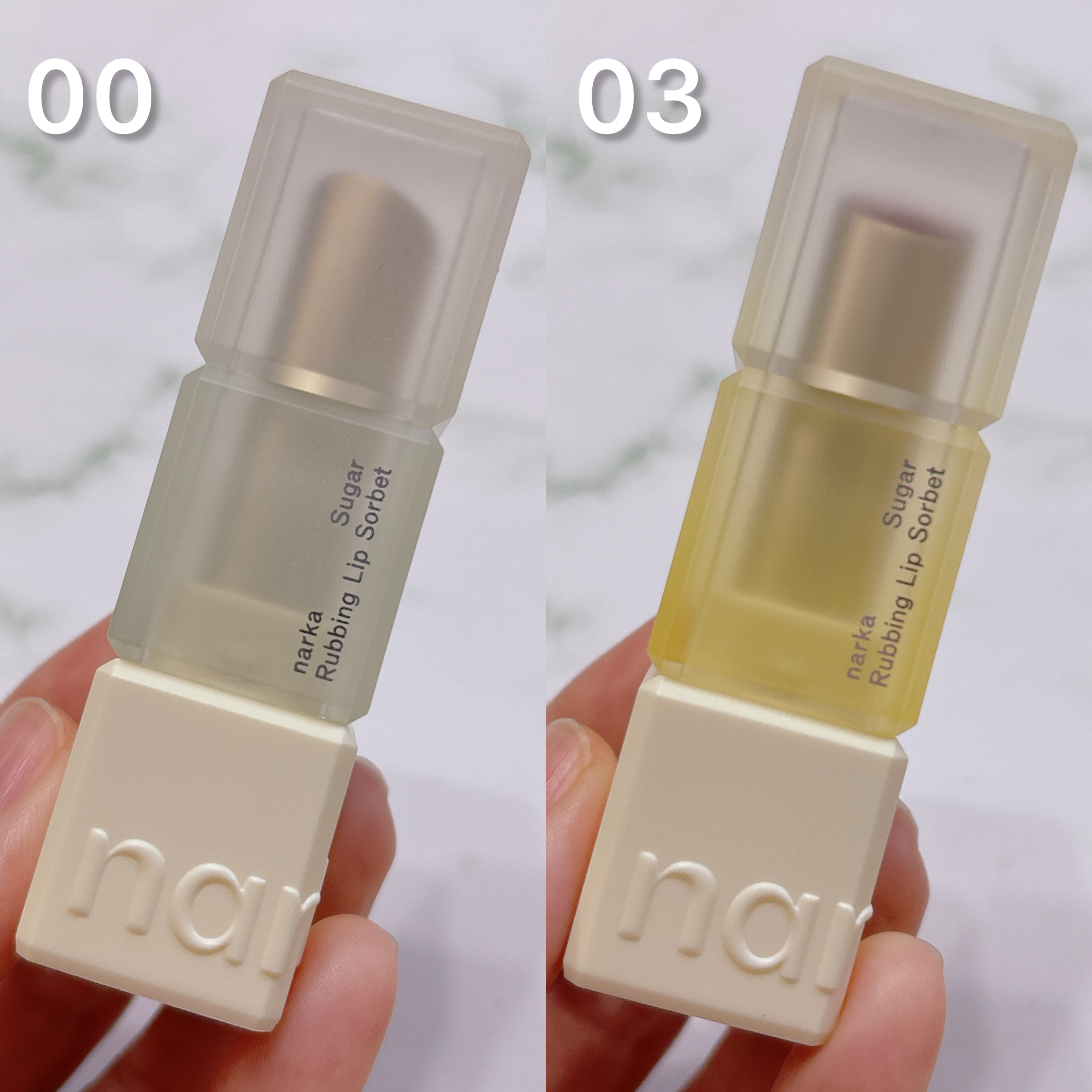 シュガーラビングリップソルベ/narka/リップスクラブを使ったクチコミ（2枚目）