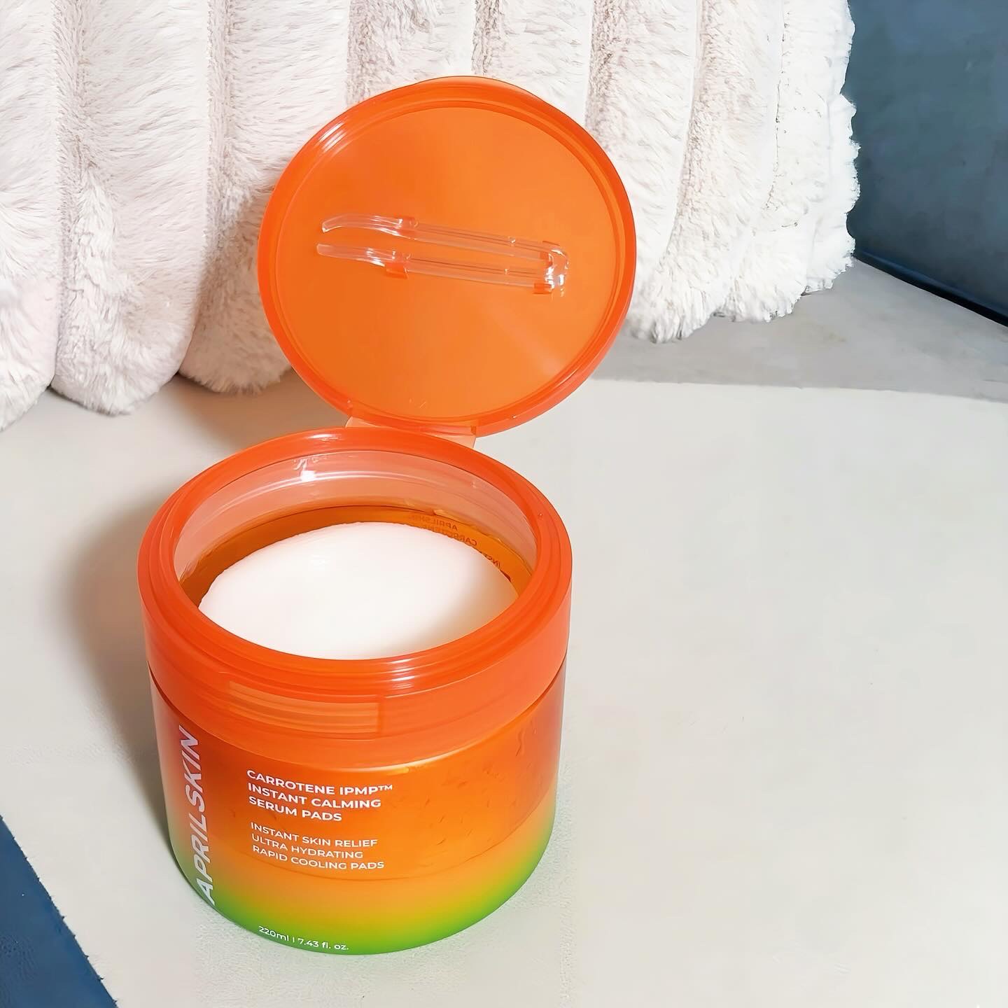 カロテンIPMP(TM) ブレミッシュカーミングセラムパッド/APRILSKIN/トナーパッドを使ったクチコミ（3枚目）