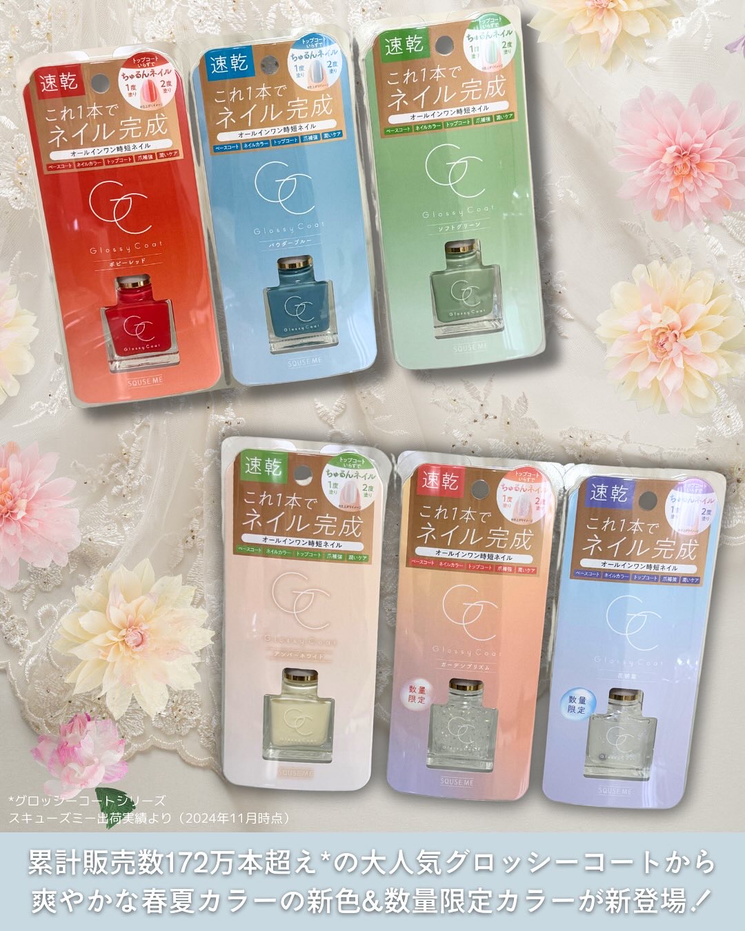 グロッシーコート ソフトグリーン/スキューズミー/オールインワンネイルを使ったクチコミ（2枚目）