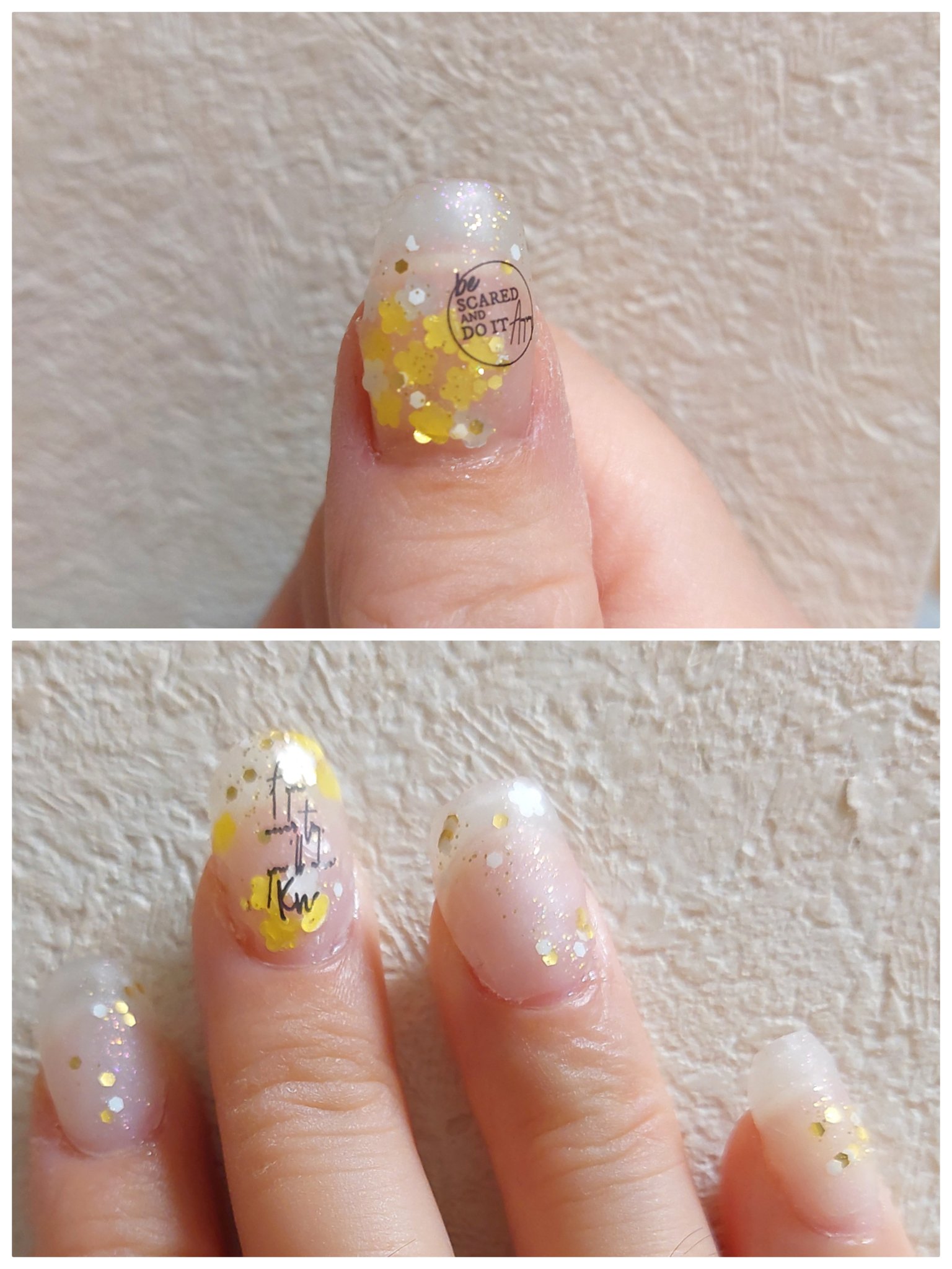 グリッター６個セット/DAISO/ネイルチップ・パーツを使ったクチコミ（2枚目）