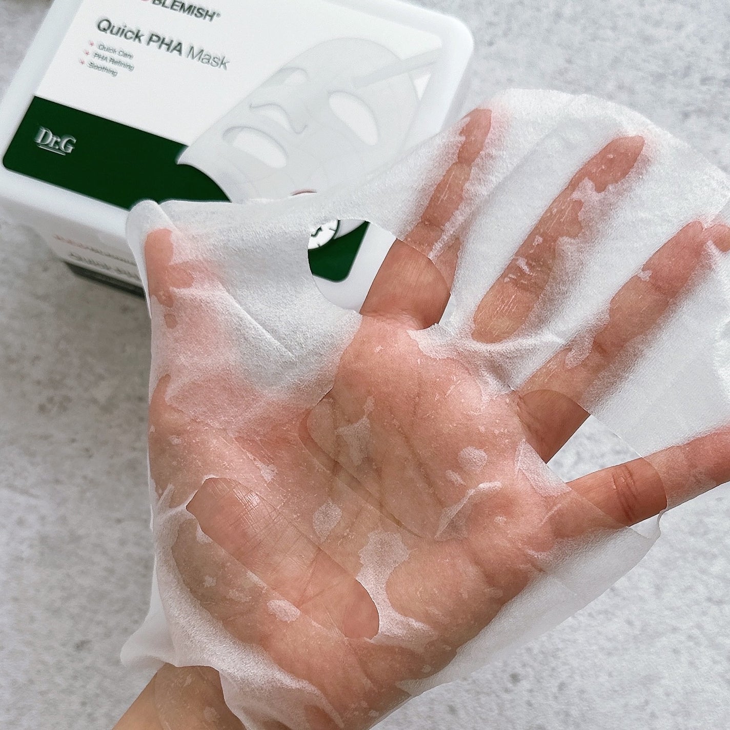 レッドブレミッシュクイックPHAシートマスク/Dr.G/シートマスク・パックを使ったクチコミ(3枚目)