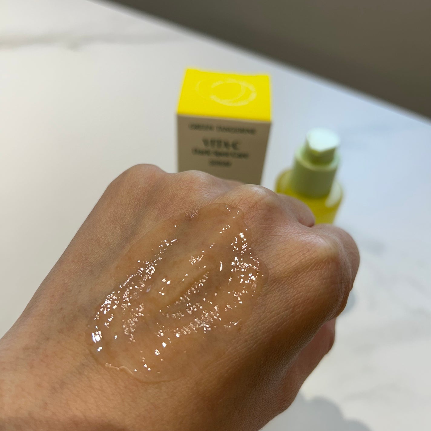 グリーンタンジェリン ビタC ダークスポットケアセラム/goodal/美容液を使ったクチコミ(4枚目)