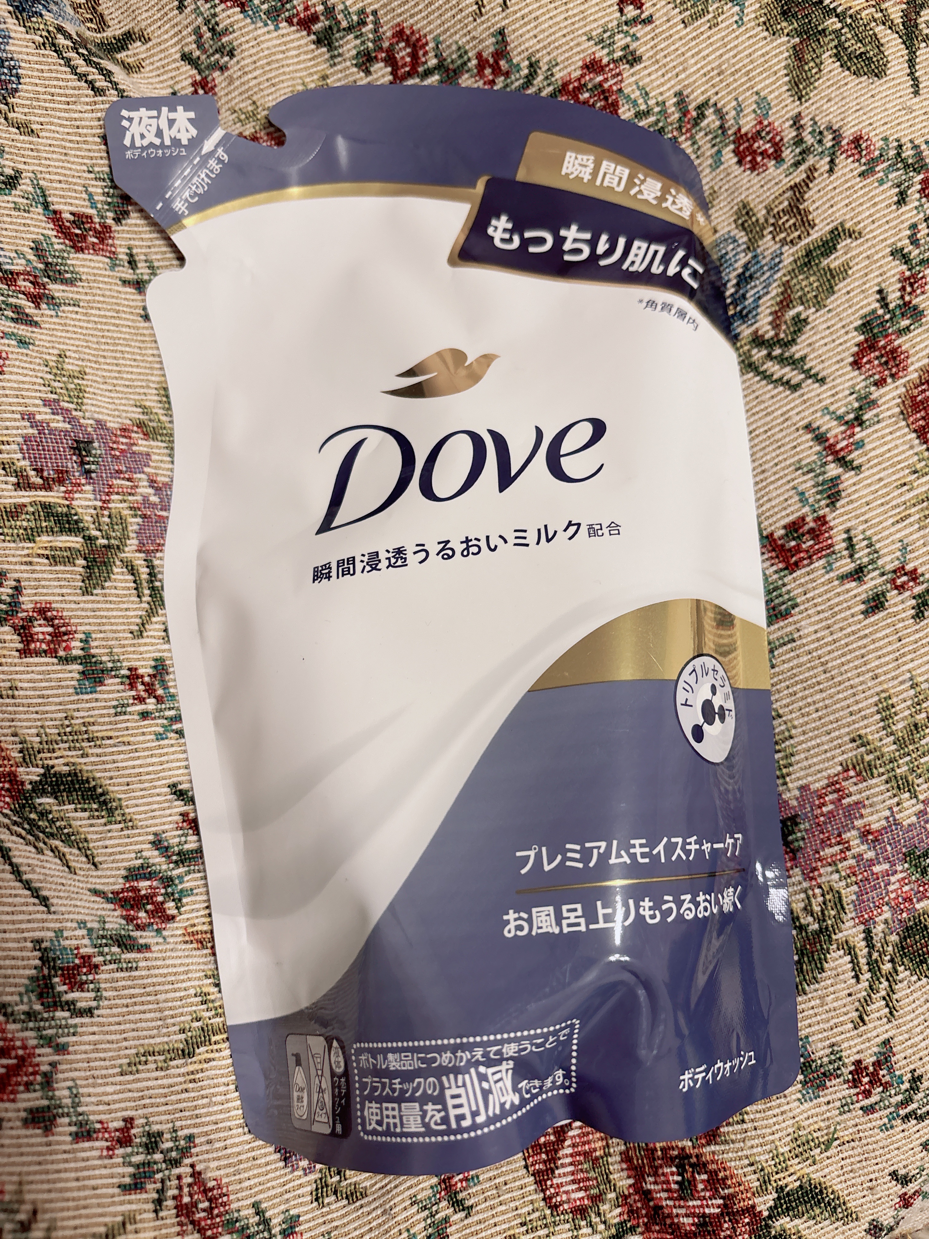 ボディウォッシュ プレミアム モイスチャーケア 詰め替え用 330g/ダヴ/ボディソープを使ったクチコミ（1枚目）