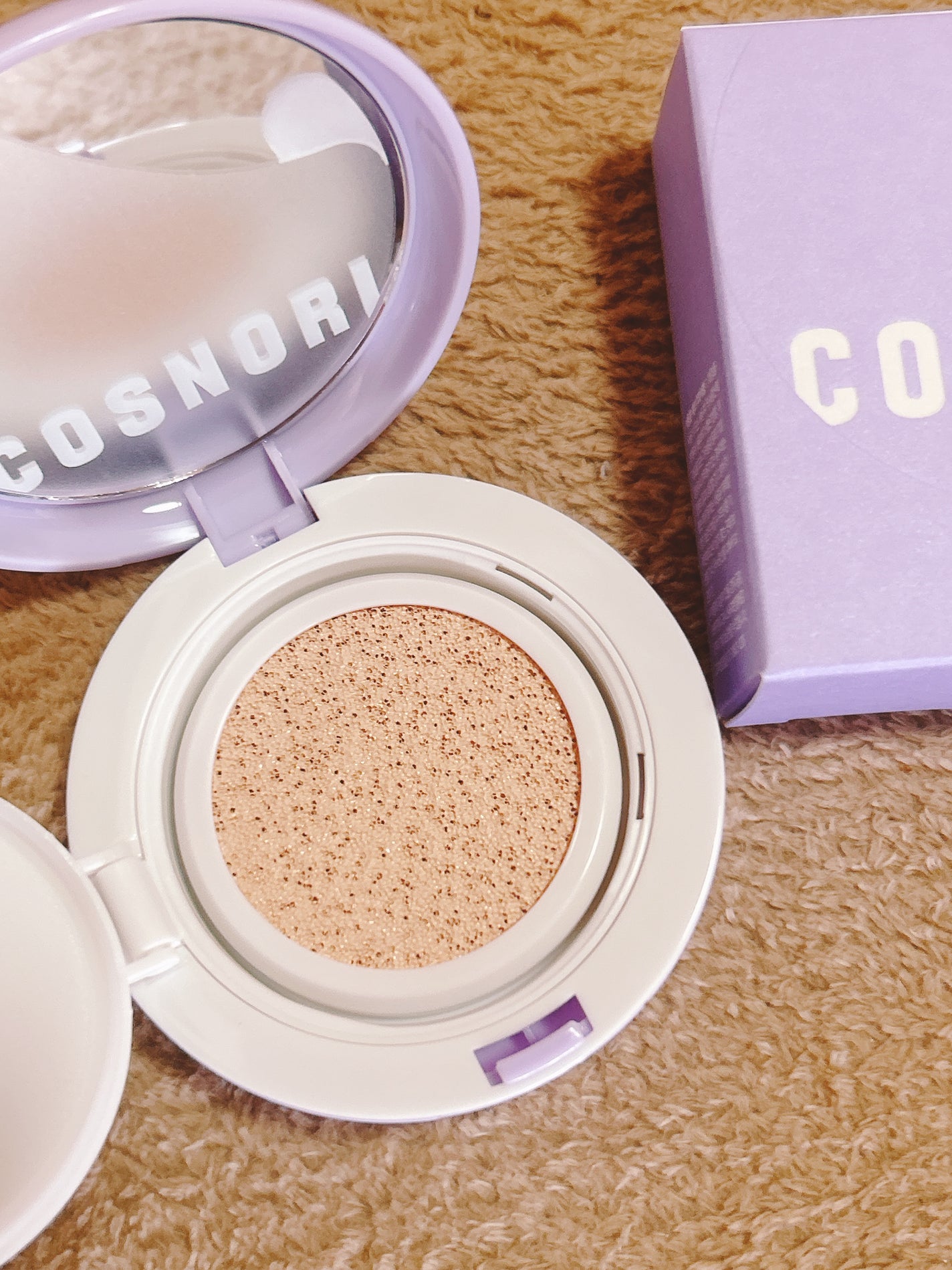 パンテノールバリアクッション/COSNORI/クッションファンデーションを使ったクチコミ(3枚目)