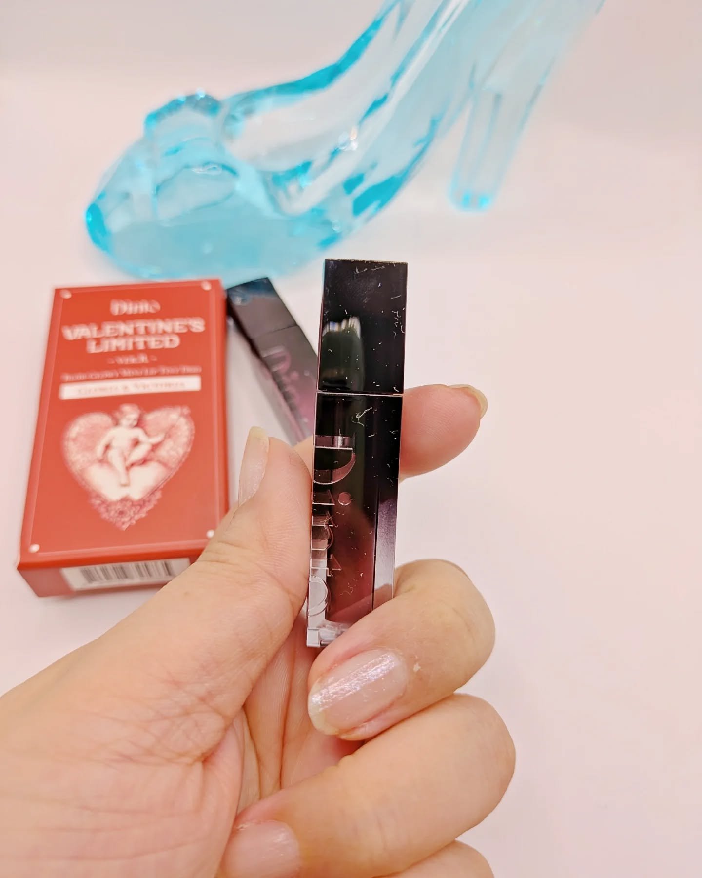 [バレンタインリミテッド]ブラーグローイミニリップティントデュオ/Dinto/リップティントを使ったクチコミ（2枚目）