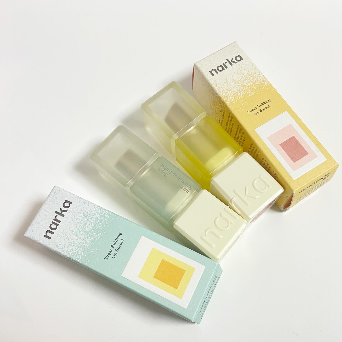 シュガーラビングリップソルベ/narka/リップスクラブを使ったクチコミ（1枚目）