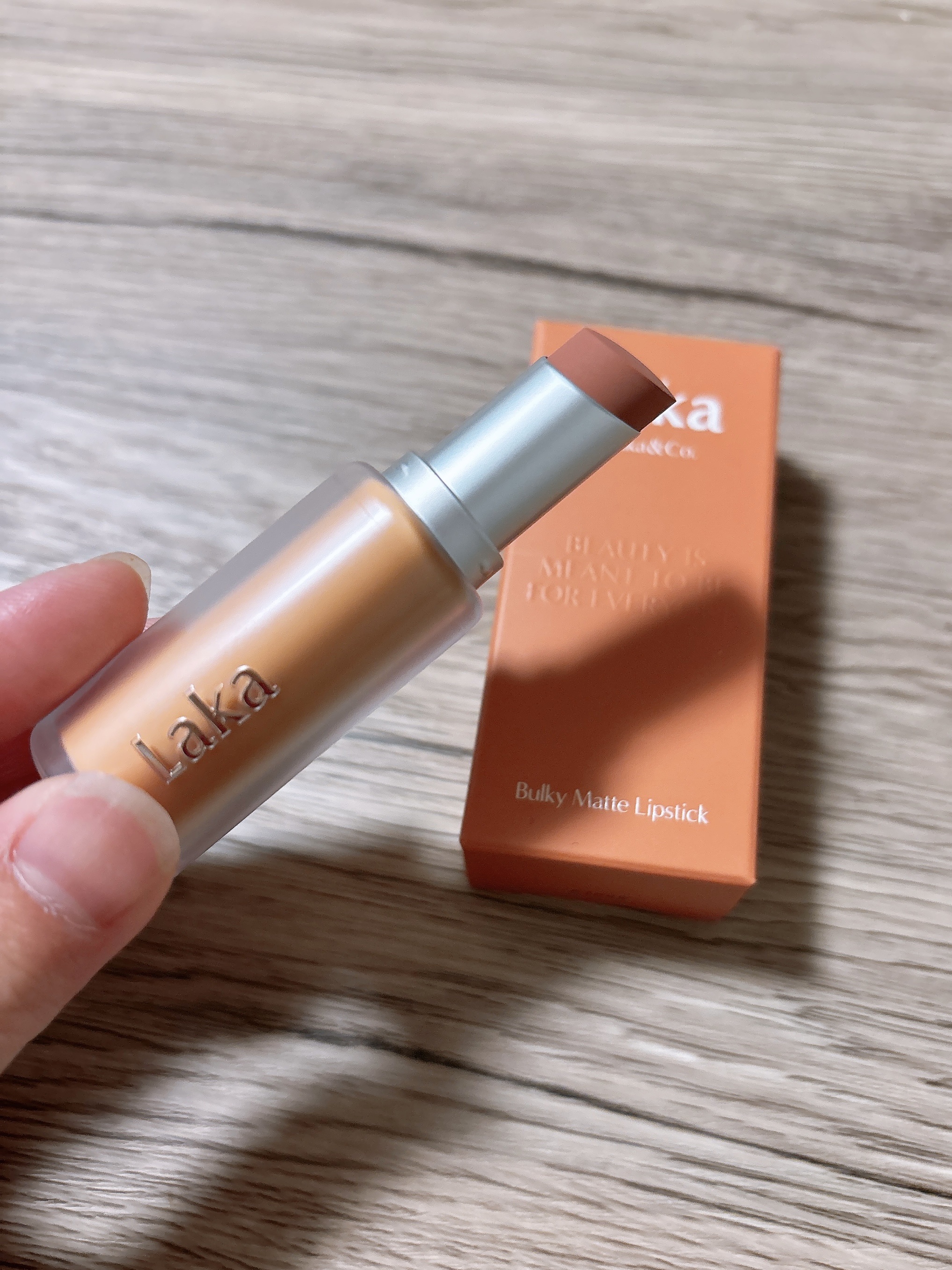 バルキーマットリップスティック 403 フィグサウンズ/Laka/口紅を使ったクチコミ（2枚目）