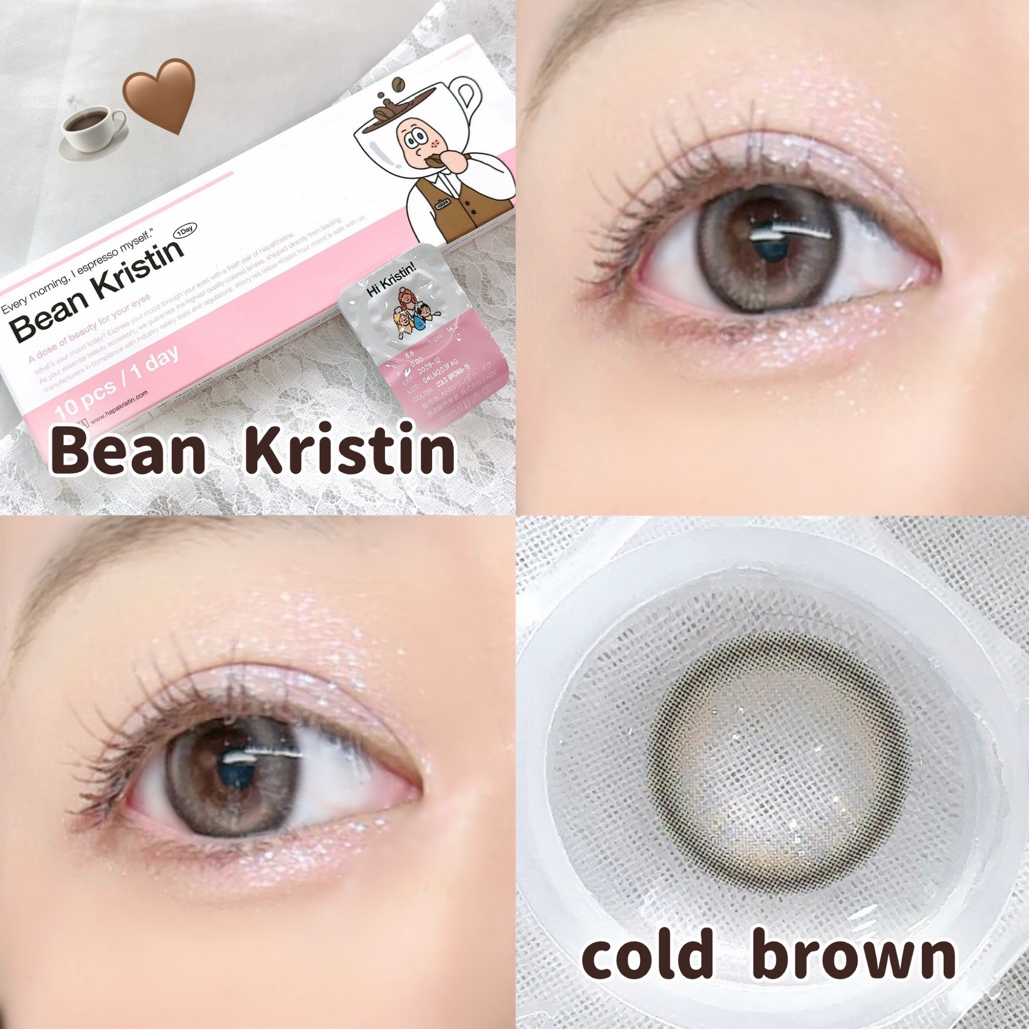 Bean Kristin 1day/Hapa kristin/ワンデー（１DAY）カラコンを使ったクチコミ（1枚目）