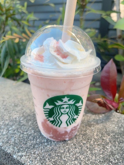 白桃と桜わらびもち フラペチーノ®/スターバックス/その他を使ったクチコミ(1枚目)