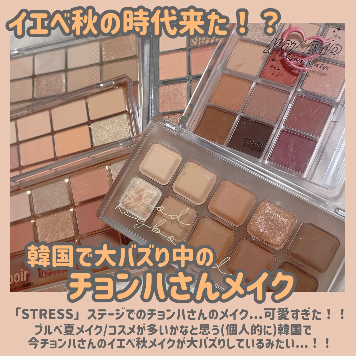 ソフトブラーリングアイパレット/wakemake/アイシャドウパレットを使ったクチコミ(2枚目)