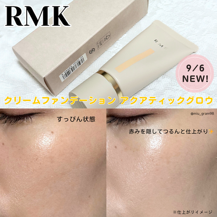 RMK クリームファンデーション アクアティックグロウ/RMK/クリーム・エマルジョンファンデーションを使ったクチコミ(3枚目)
