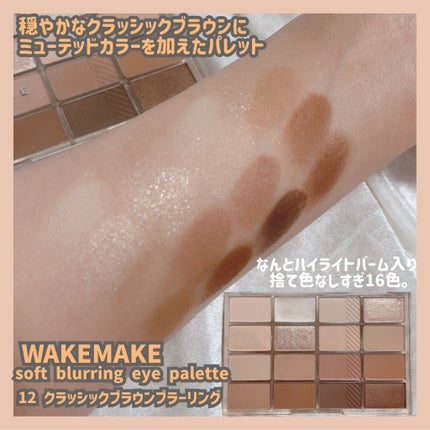 ソフトブラーリングアイパレット/wakemake/アイシャドウパレットを使ったクチコミ(6枚目)