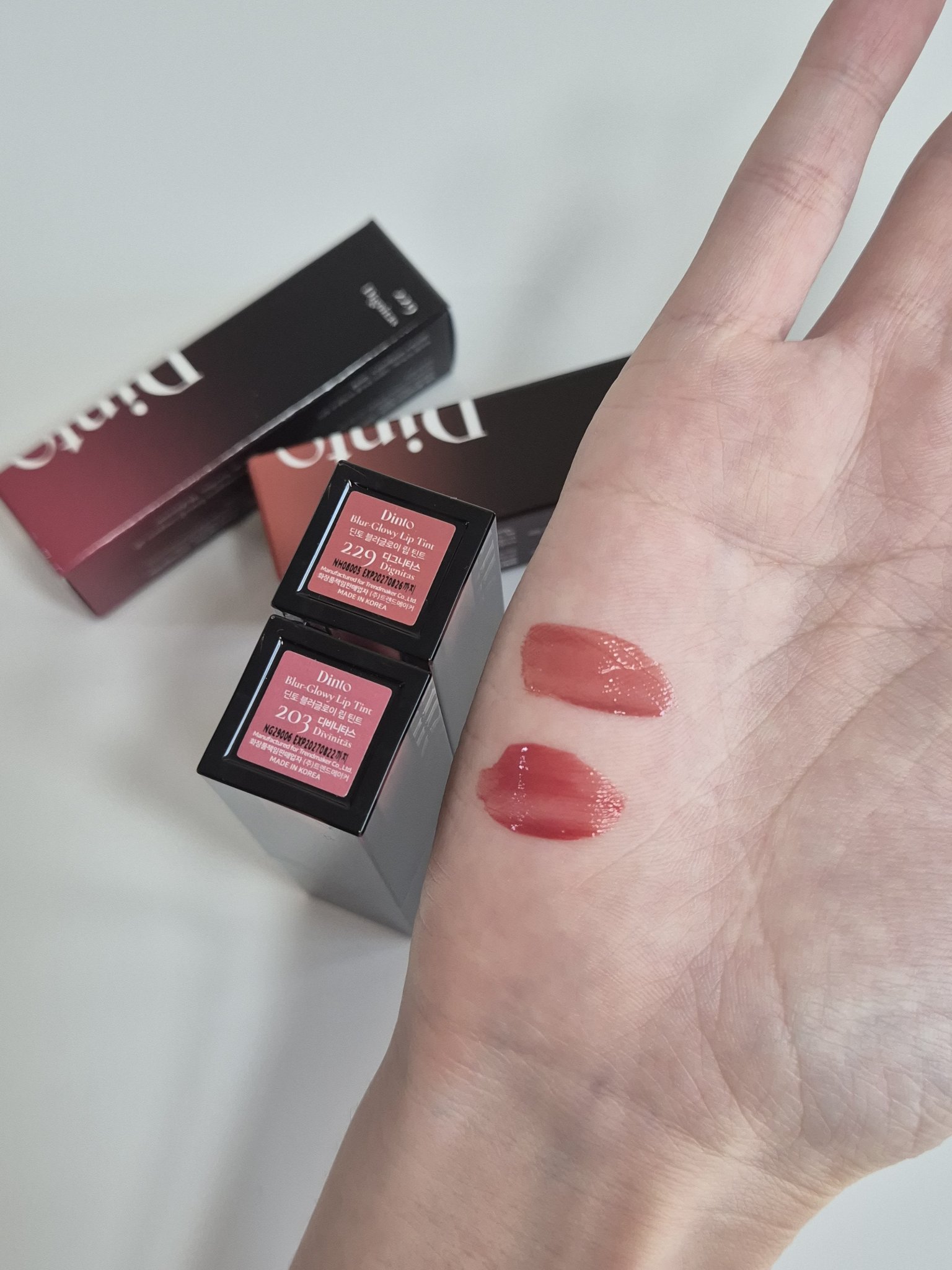 ブラーグロイリップティント 203 ディビニタス/Dinto/リップティントを使ったクチコミ（3枚目）
