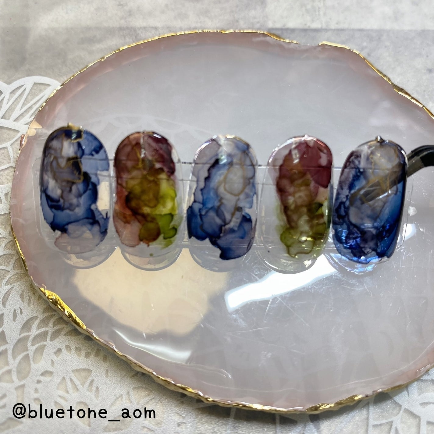 ⋆͛🦖⋆͛aomi on LIPS 「インクニュアンスネイル!インクのみで作りました😊似たようなのは..」(6枚目)