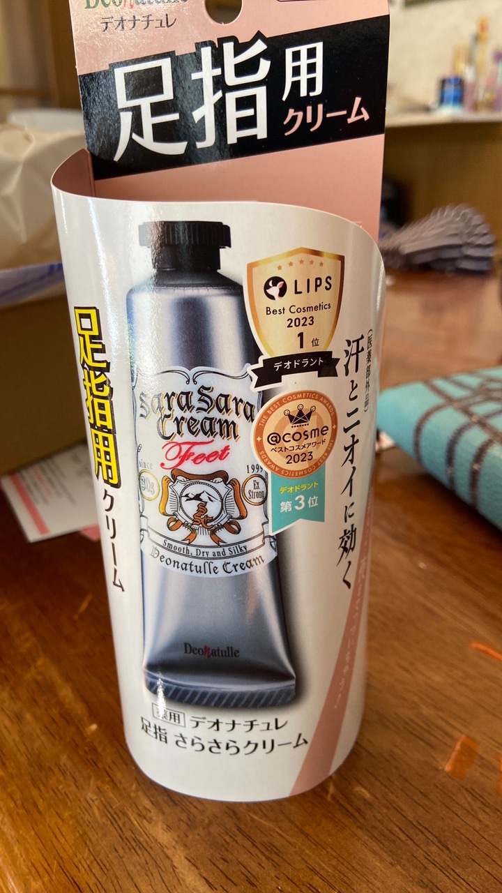 薬用足指さらさらクリーム/デオナチュレ/デオドラント・制汗剤を使ったクチコミ（1枚目）
