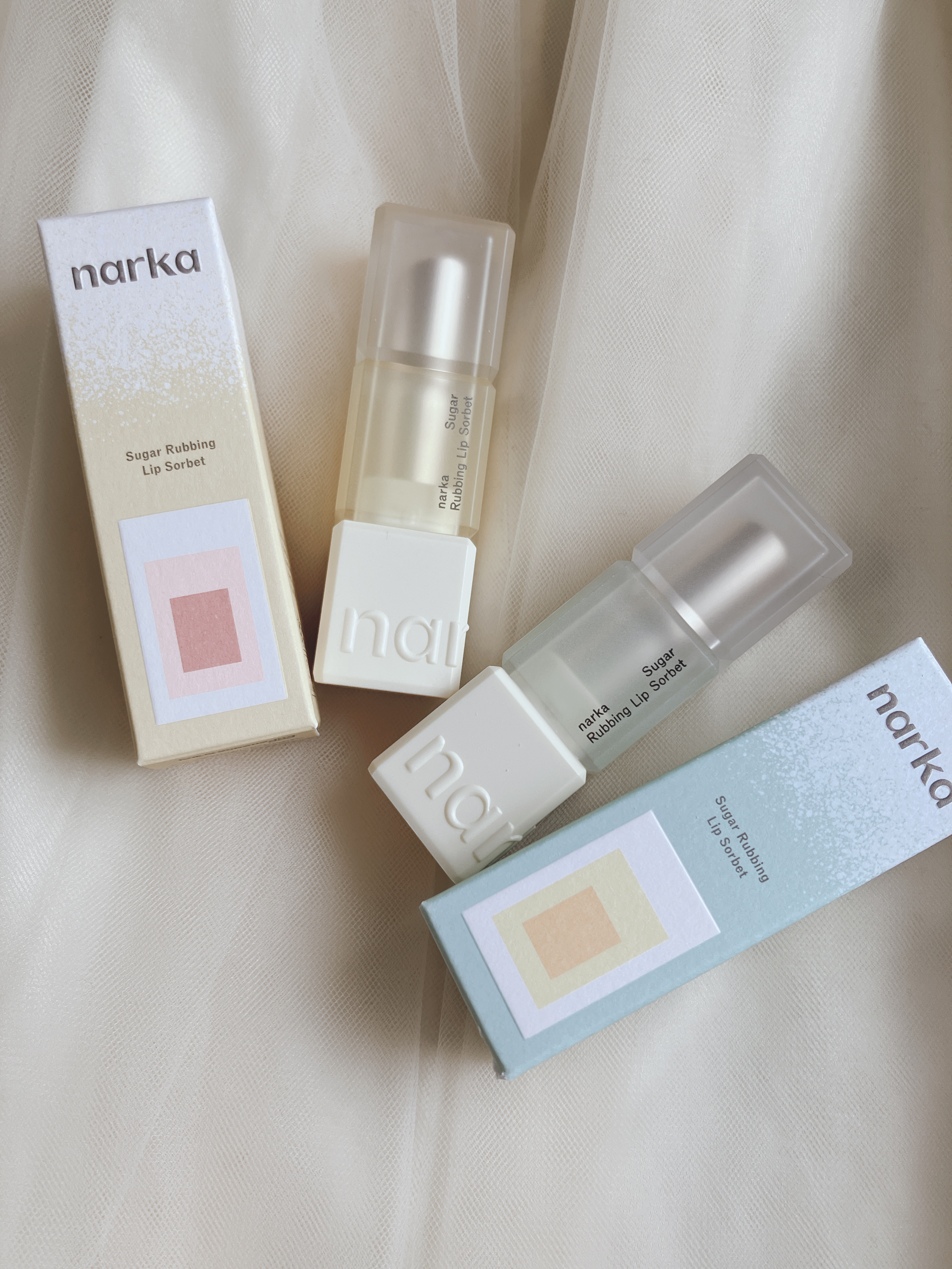シュガーラビングリップソルベ/narka/リップスクラブを使ったクチコミ（1枚目）