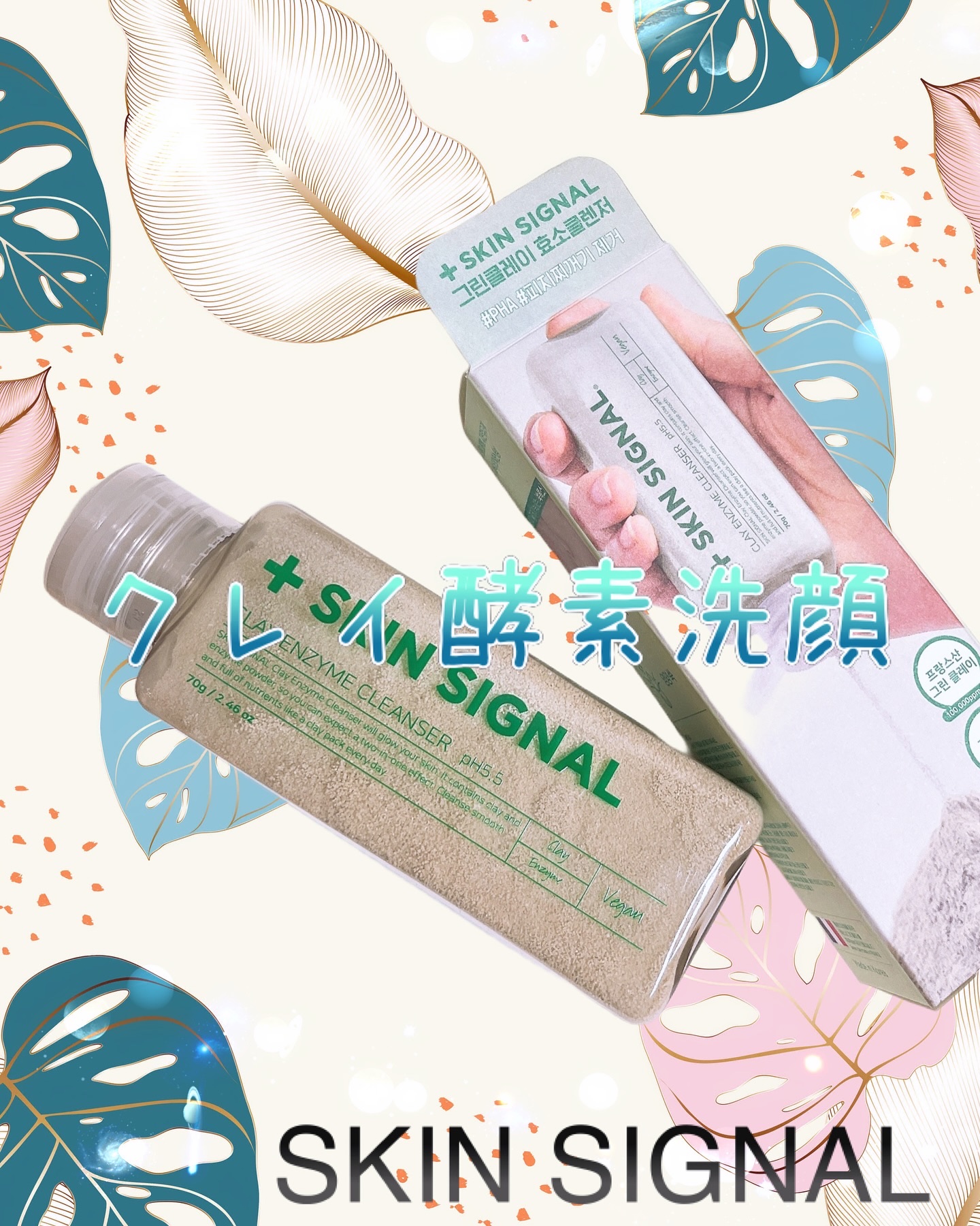 グリーン クレイ酵素クレンザー/SKIN SIGNAL/洗顔パウダーを使ったクチコミ（1枚目）
