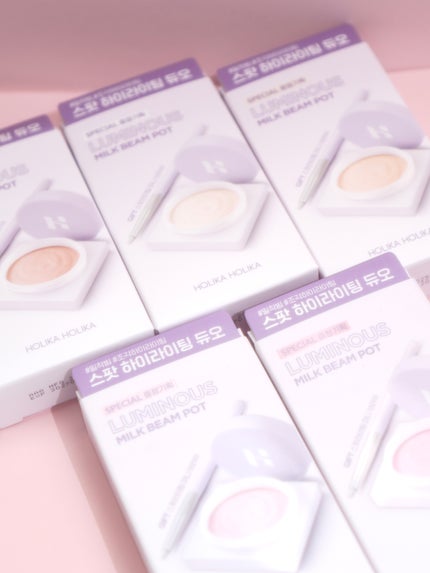 ルミナスミルクビームポット/HOLIKA HOLIKA/クリームハイライトを使ったクチコミ(4枚目)