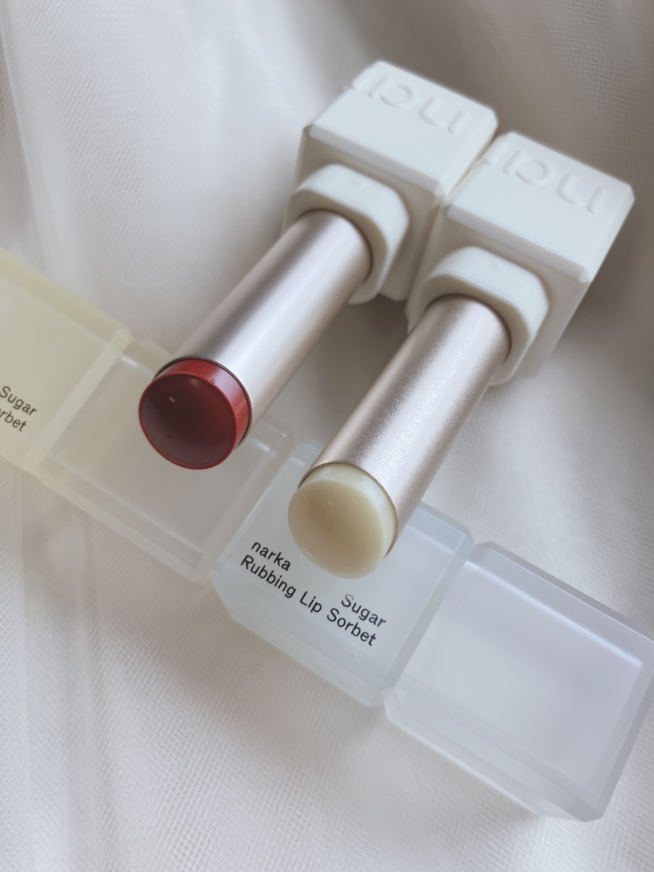 シュガーラビングリップソルベ/narka/リップスクラブを使ったクチコミ（3枚目）