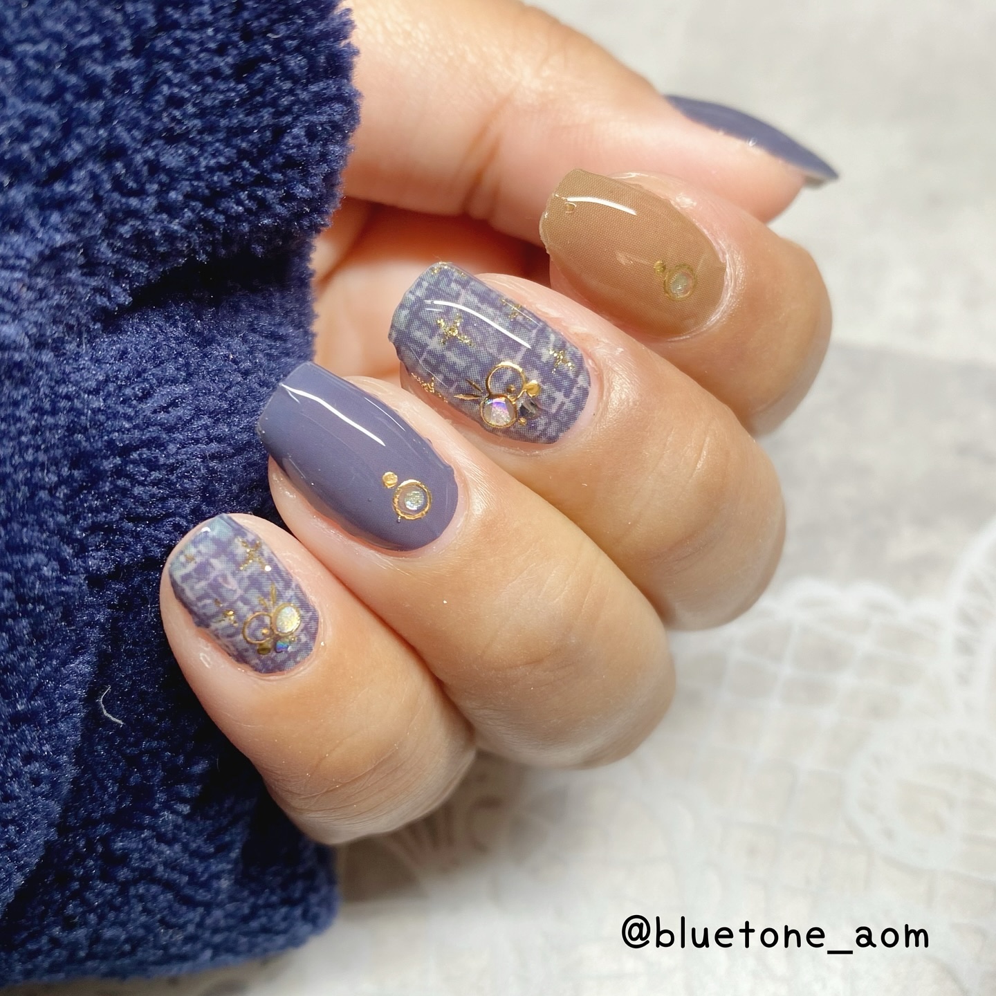 貼るジェルネイル/セリア/ネイルシールを使ったクチコミ（2枚目）