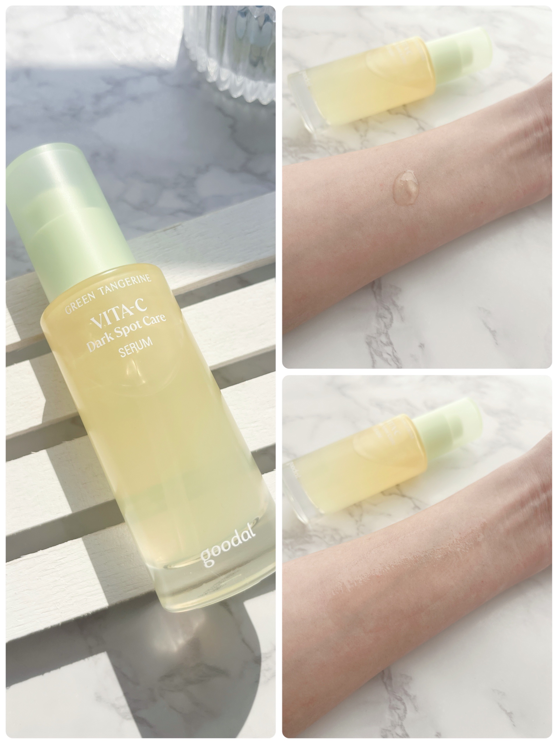 グリーンタンジェリン ビタC ダークスポットケアセラム/goodal/美容液を使ったクチコミ（3枚目）