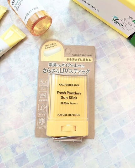 パウダリーUVアロエスティック SPF50+/PA++++/ネイチャーリパブリック/日焼け止めスティックを使ったクチコミ(1枚目)