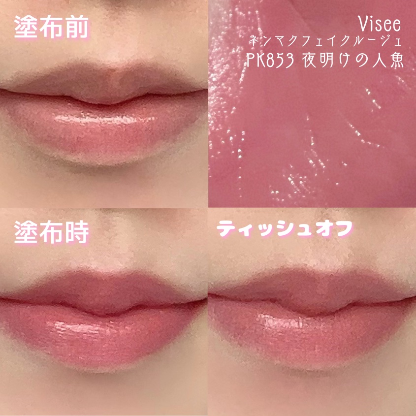 ネンマクフェイク ルージュ/Visée/口紅を使ったクチコミ（2枚目）