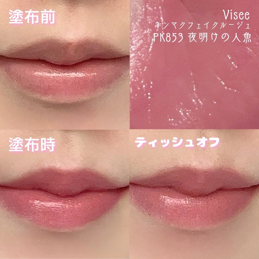 ネンマクフェイク ルージュ/Visée/口紅を使ったクチコミ(2枚目)