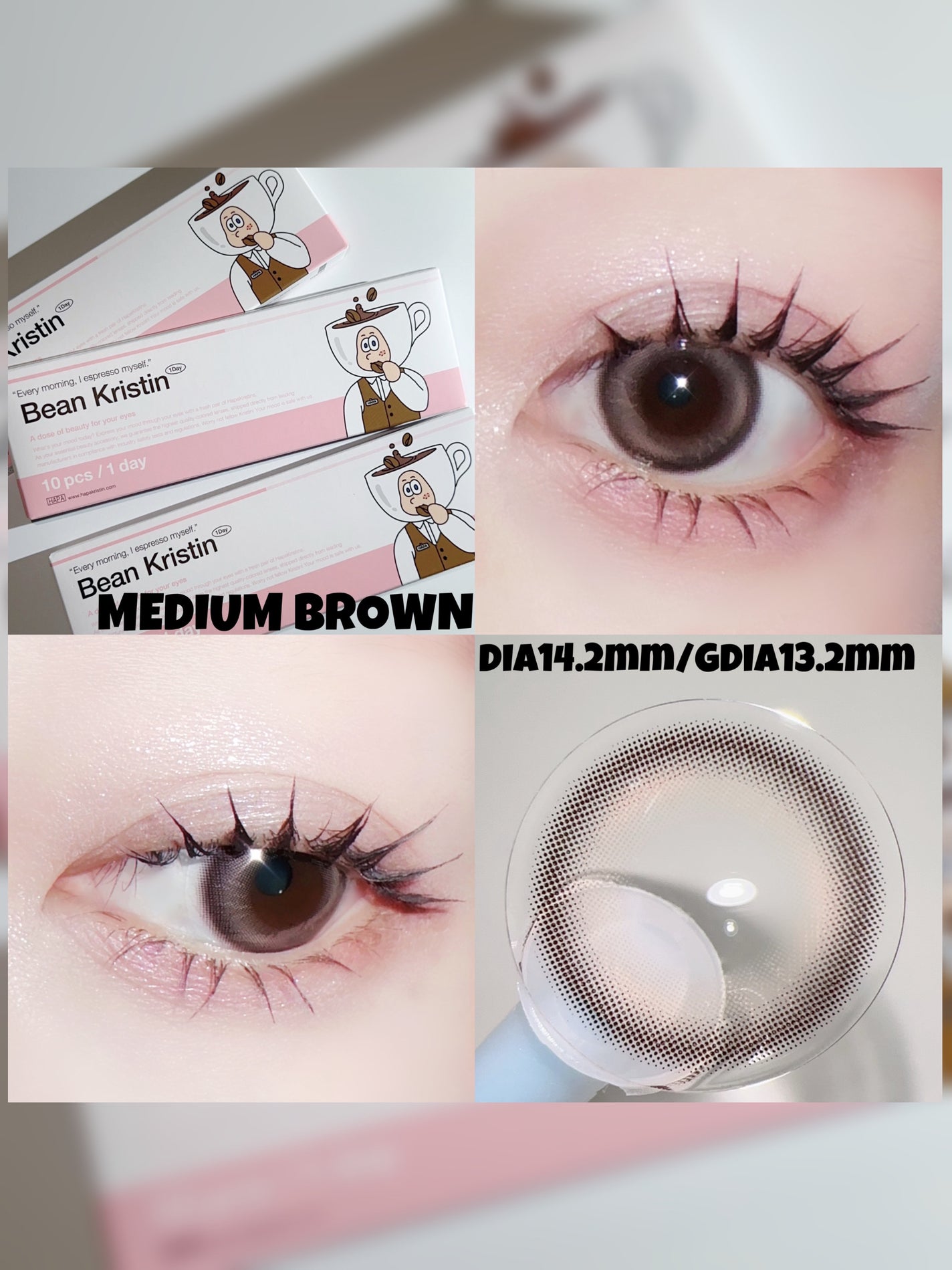 Bean Kristin 1day/Hapa kristin/ワンデー(1DAY)カラコンを使ったクチコミ(3枚目)