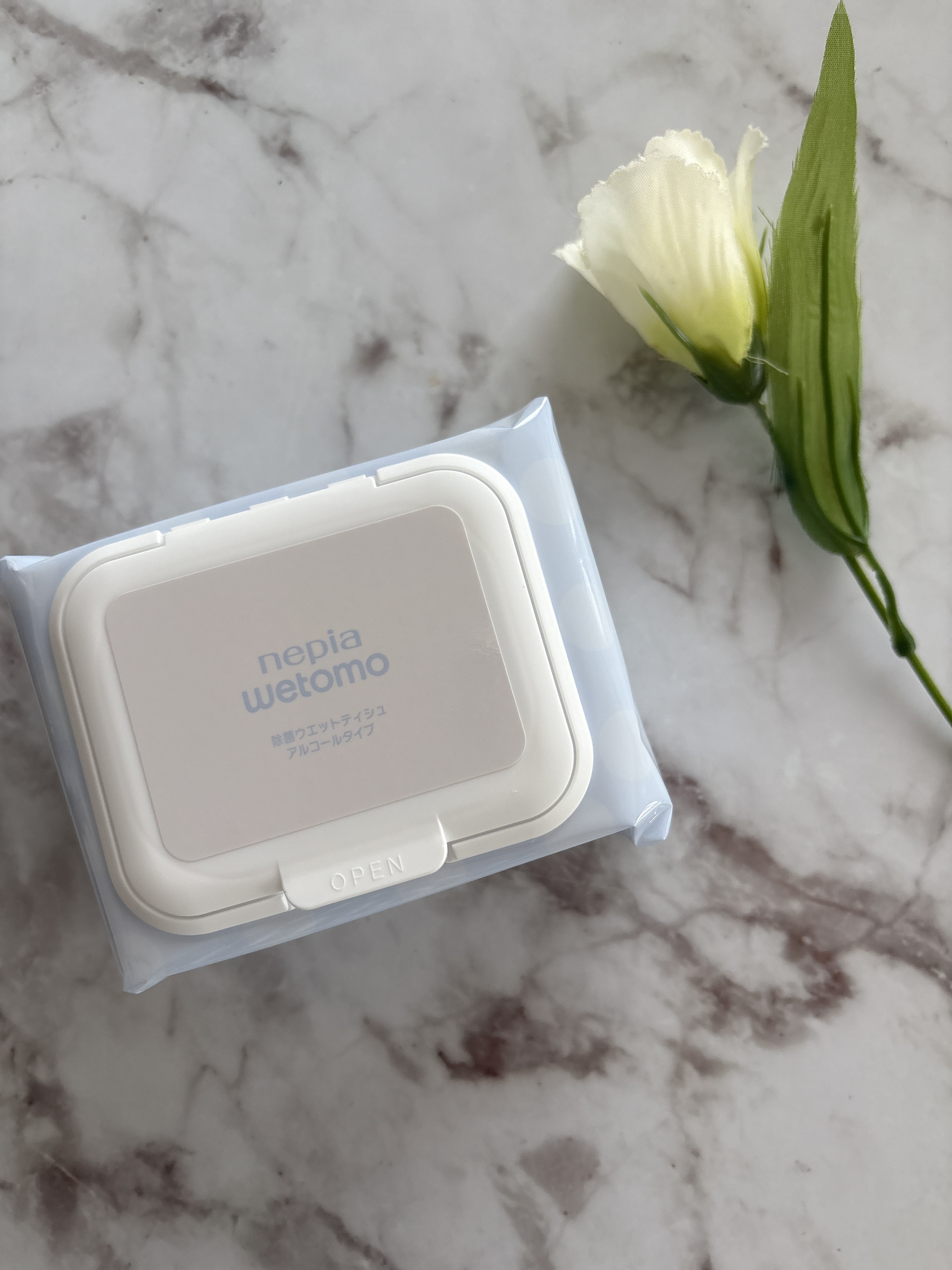 ネピア wetomo 除菌ウエットティシュ アルコールタイプ/ネピア/ティッシュを使ったクチコミ（1枚目）