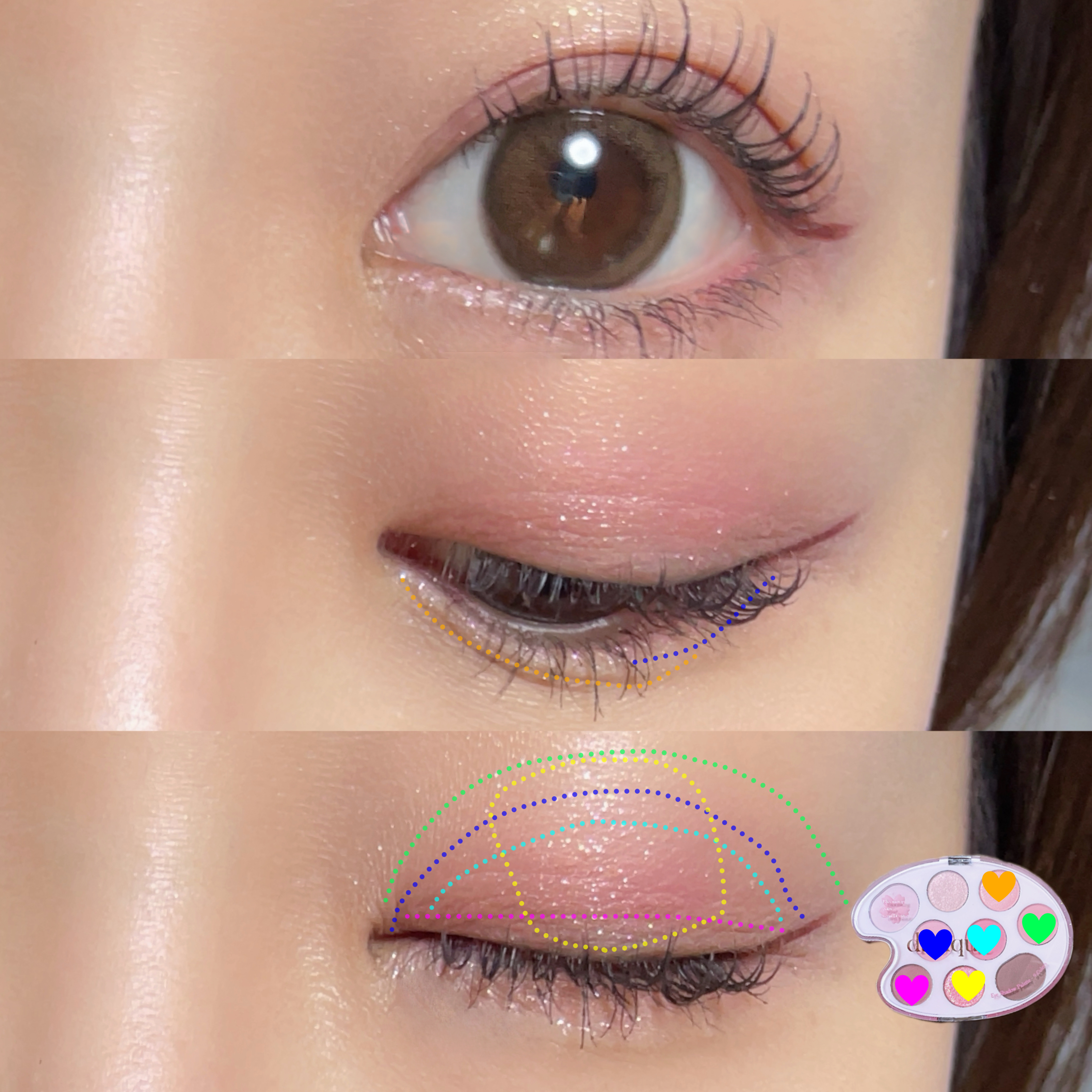 シャドウパレット 30 チェリーブロッサム /dasique/アイシャドウパレットを使ったクチコミ（3枚目）