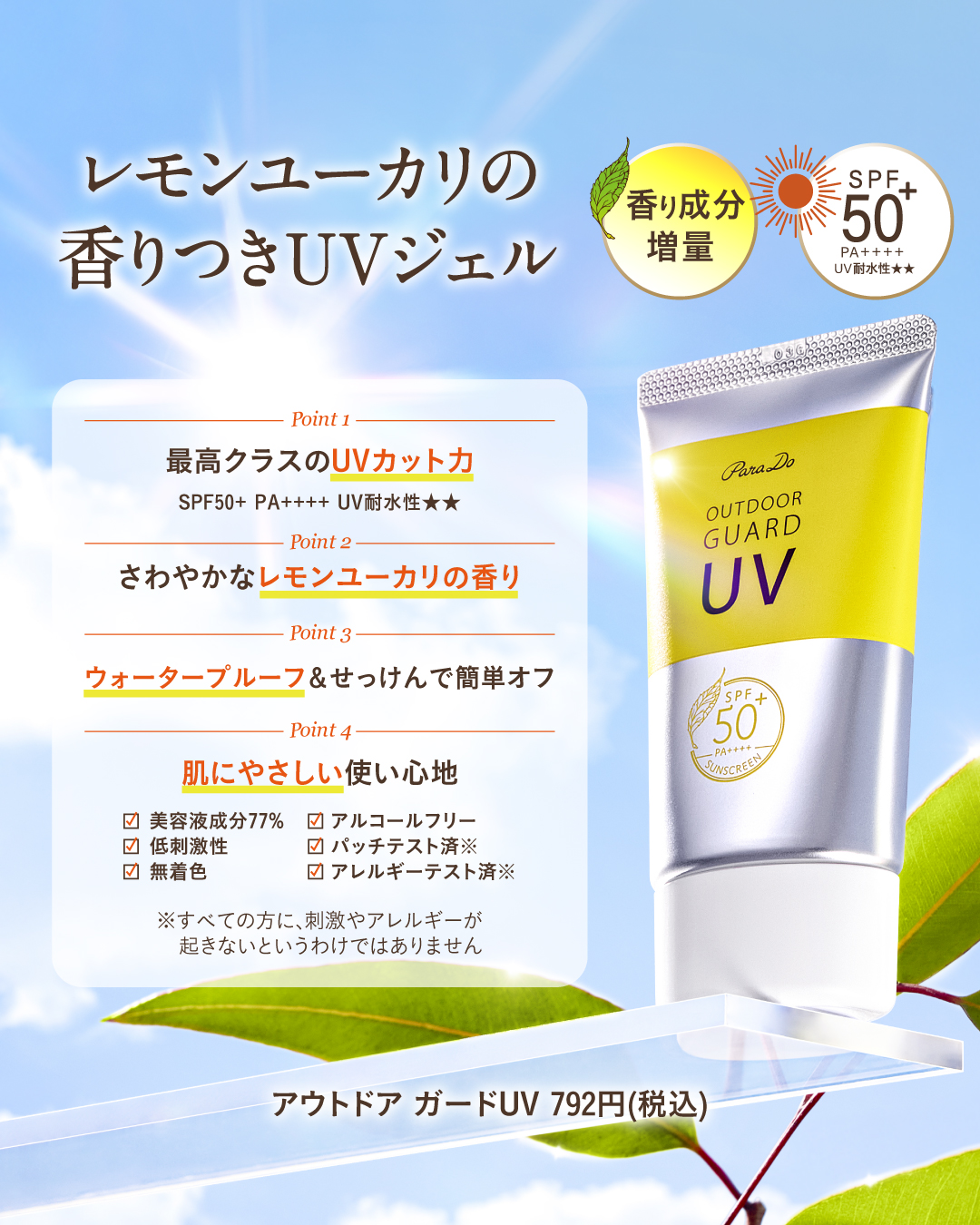 アウトドアガードUV/パラドゥ/日焼け止め・UVケアを使ったクチコミ（2枚目）