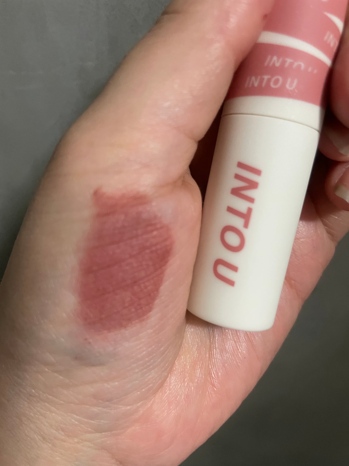 スーパーマットリップ&チークマッド/INTO U/口紅を使ったクチコミ(1枚目)