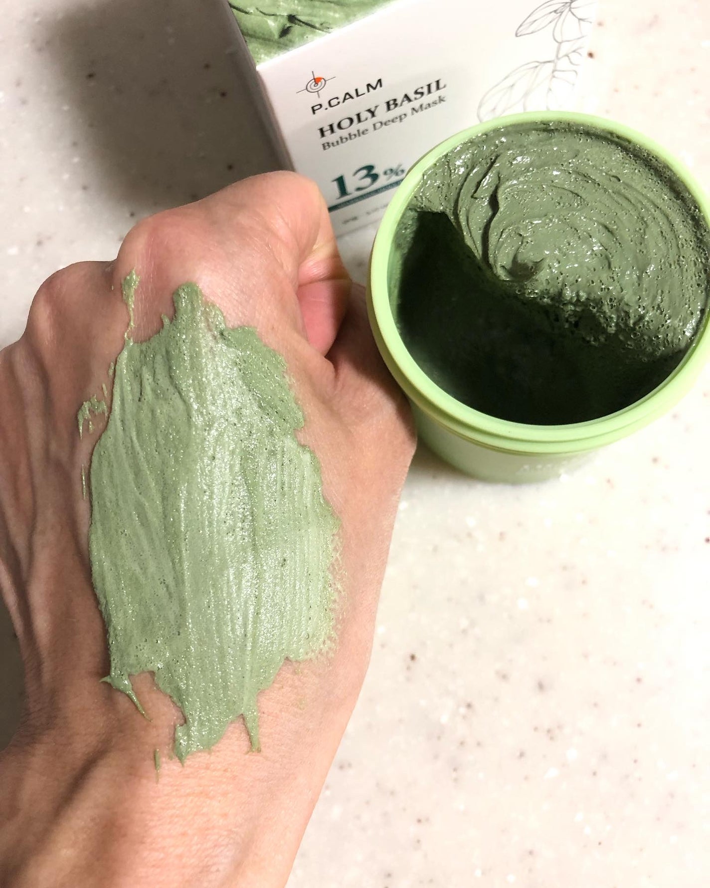ホーリーバジル炭酸バブルパック/P.CALM/洗い流すパック・マスクを使ったクチコミ(3枚目)
