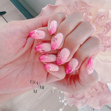 Usamimi@フォロバ強化中 on LIPS 「.#桜色の春ネイル..」(1枚目)