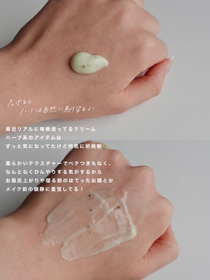 ハーブインフューズドカーミングクリーム/CHICHO/フェイスクリームを使ったクチコミ(2枚目)
