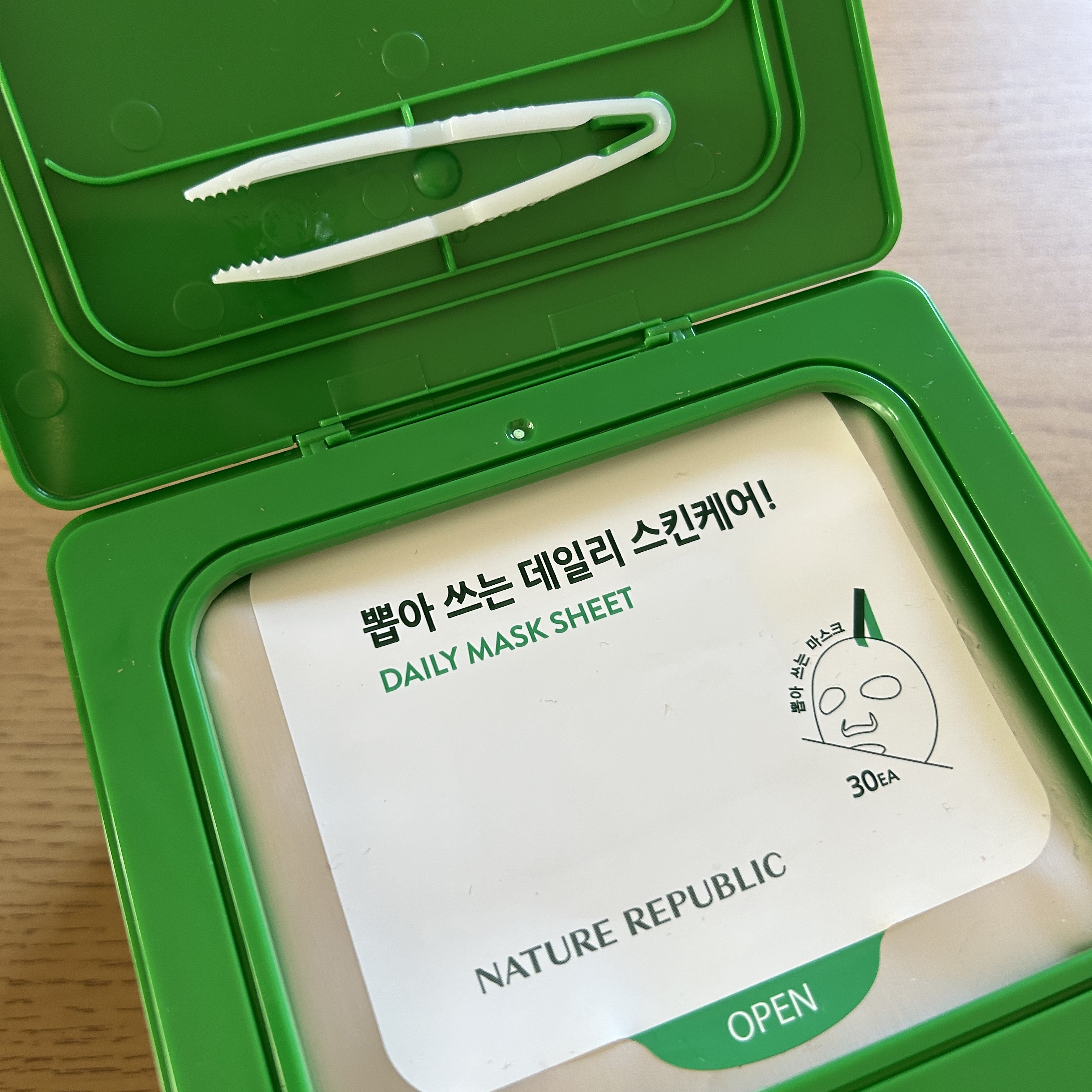 グリーンダーマCICA デイリーシートマスク 30枚(350mL)/ネイチャーリパブリック/シートマスク・パックを使ったクチコミ（2枚目）