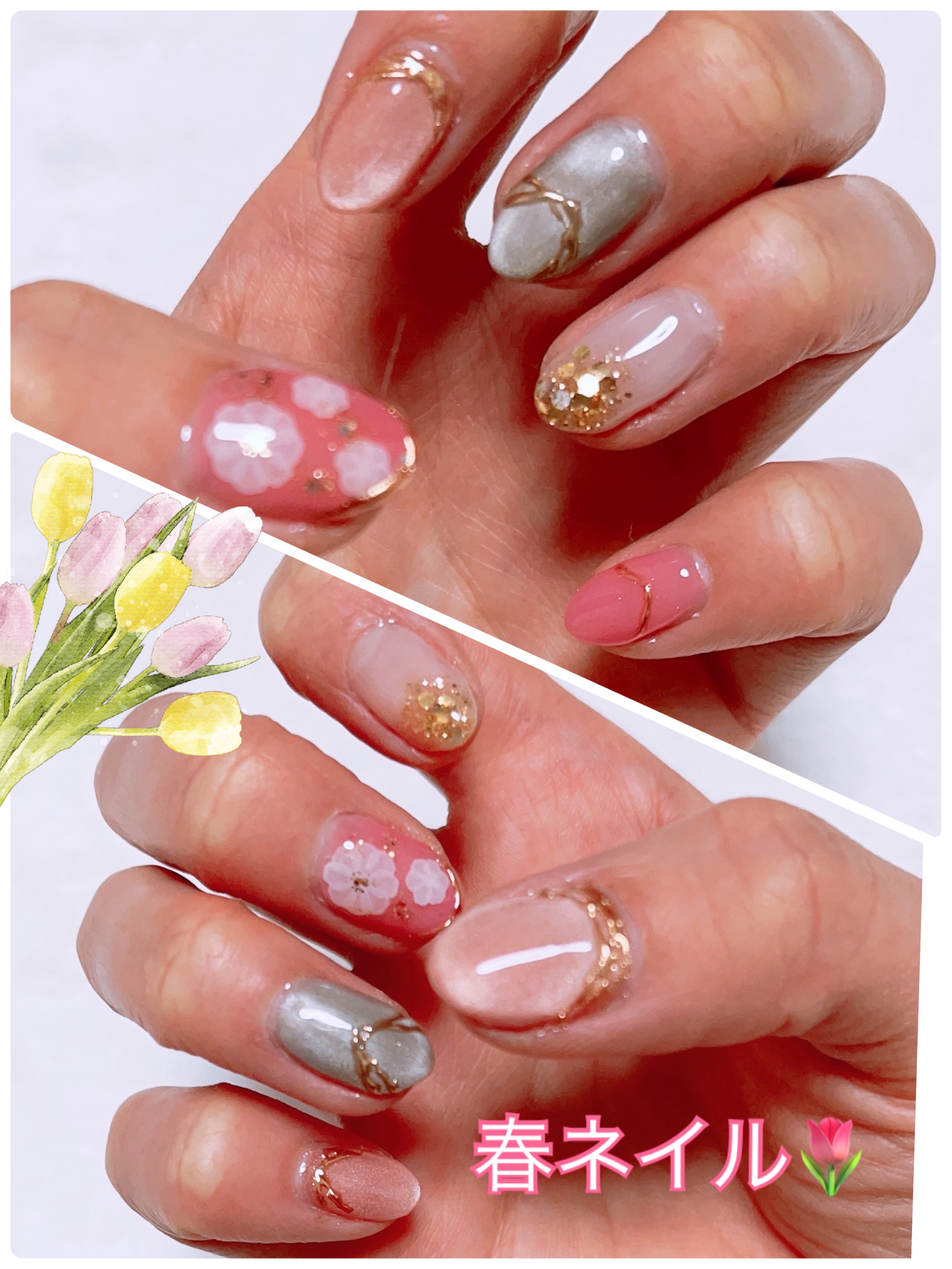 ネイルシール/セリア/ネイルシールを使ったクチコミ（1枚目）