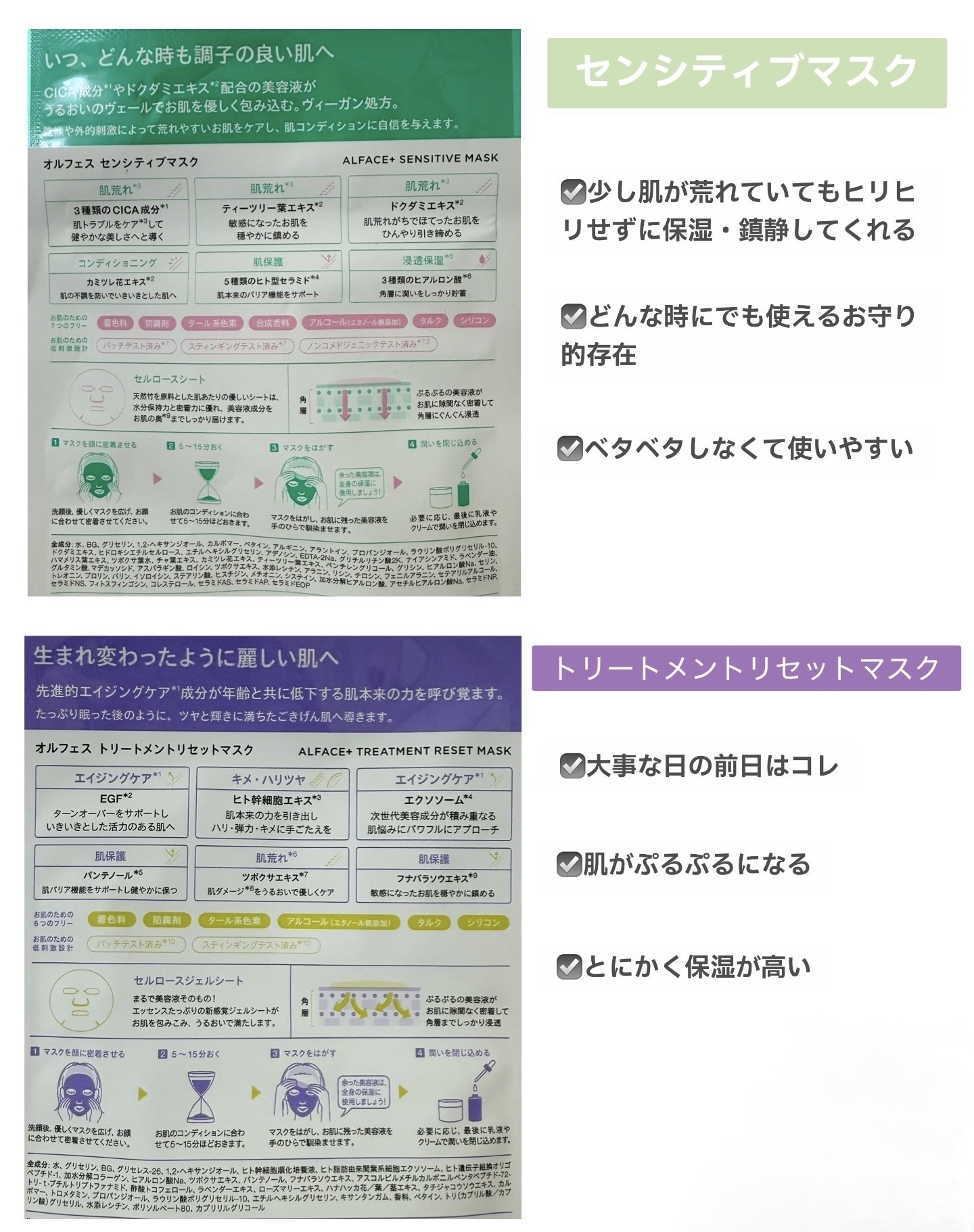 センシティブマスク/ALFACE+/シートマスク・パックを使ったクチコミ（2枚目）