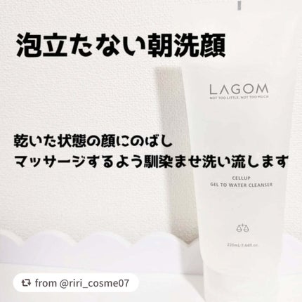 ラゴム ジェルトゥウォーター クレンザー(朝用洗顔)/LAGOM /その他洗顔料を使ったクチコミ(3枚目)