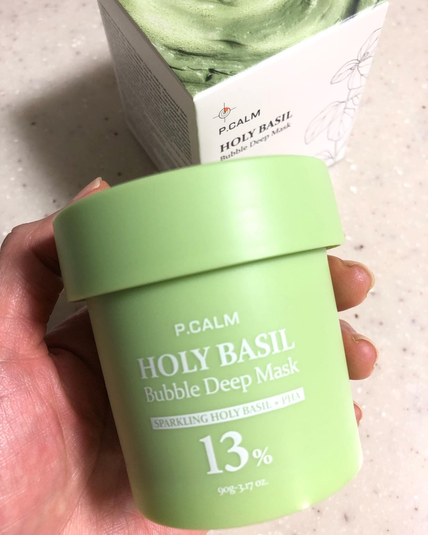 ホーリーバジル炭酸バブルパック/P.CALM/洗い流すパック・マスクを使ったクチコミ(1枚目)