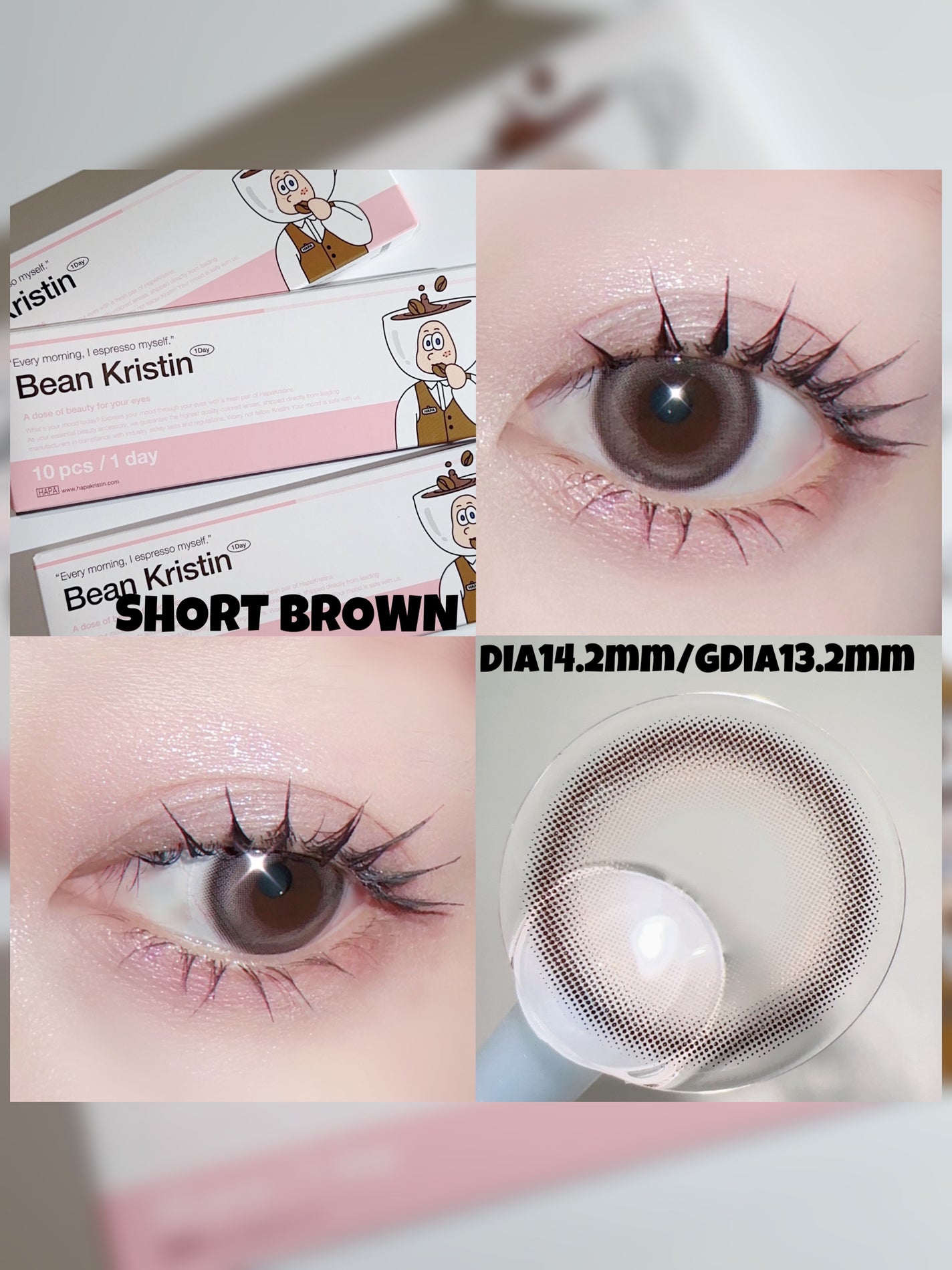 Bean Kristin 1day/Hapa kristin/ワンデー(1DAY)カラコンを使ったクチコミ(4枚目)