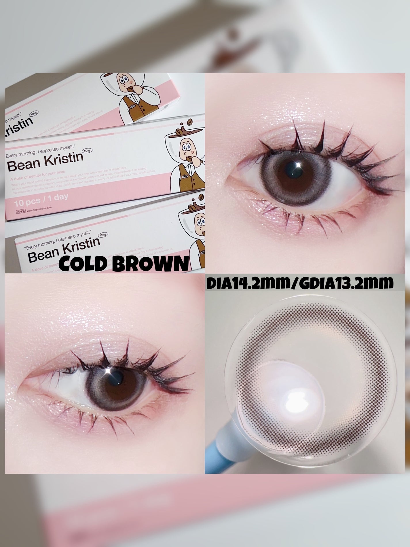 Bean Kristin 1day/Hapa kristin/ワンデー(1DAY)カラコンを使ったクチコミ(5枚目)