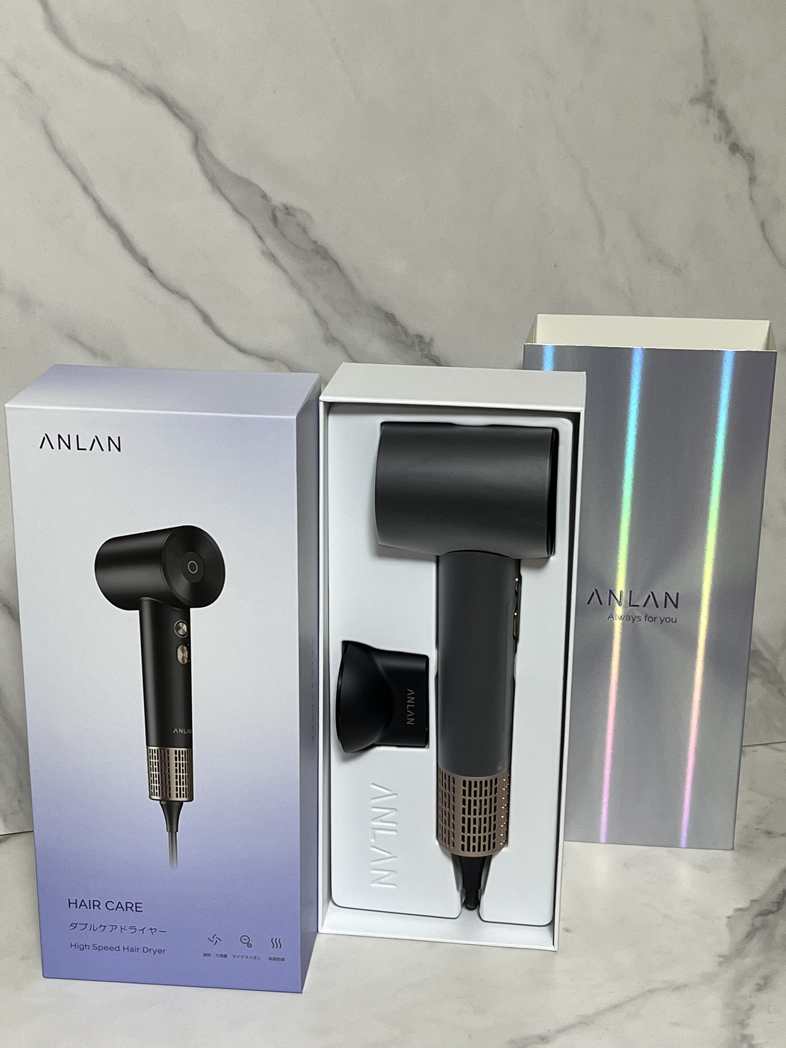 ダブルケアドライヤー/ANLAN/ドライヤーを使ったクチコミ（3枚目）