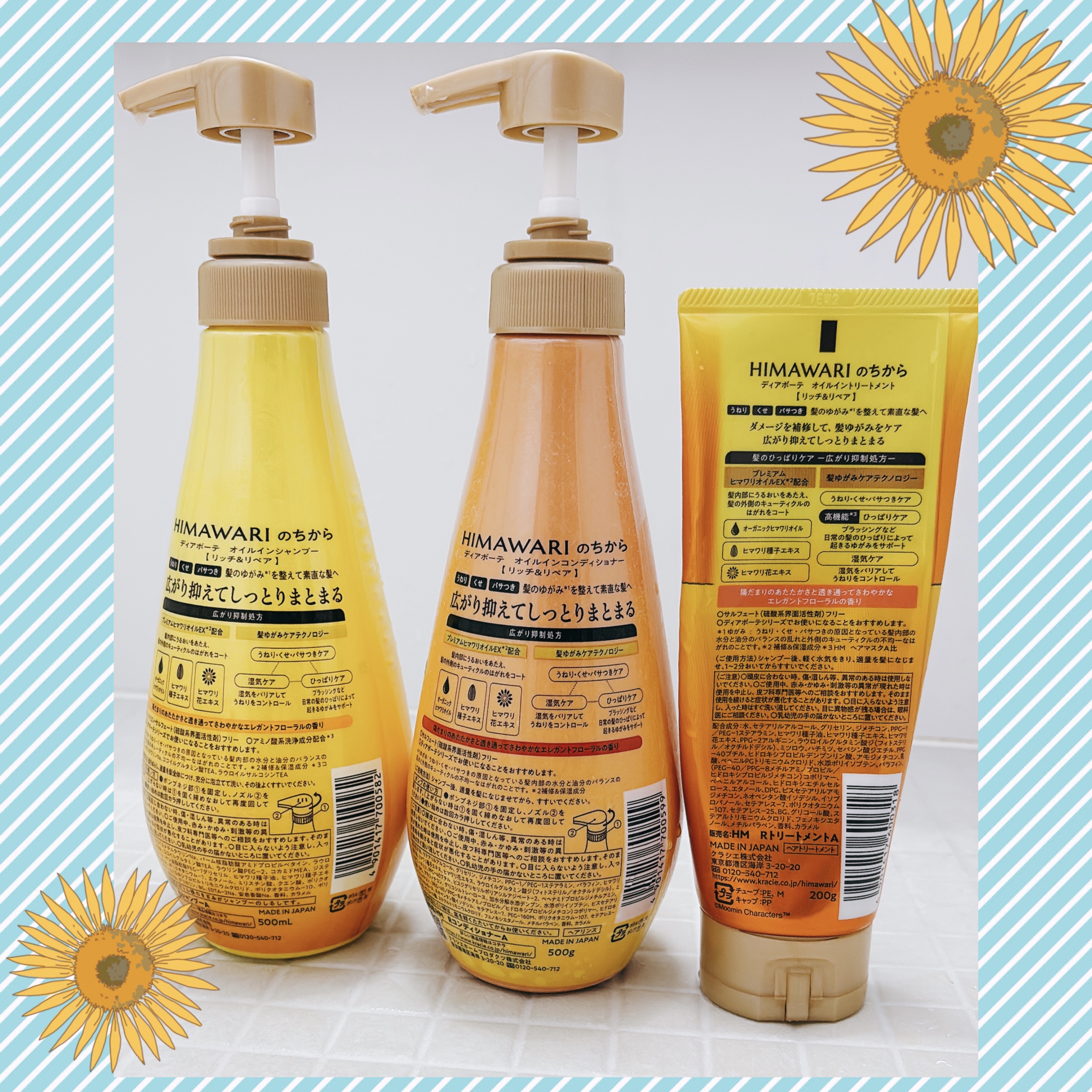 オイルイントリートメント(リッチ＆リペア) ムーミンデザイン（200g）/ディアボーテ/洗い流すヘアトリートメントを使ったクチコミ（2枚目）